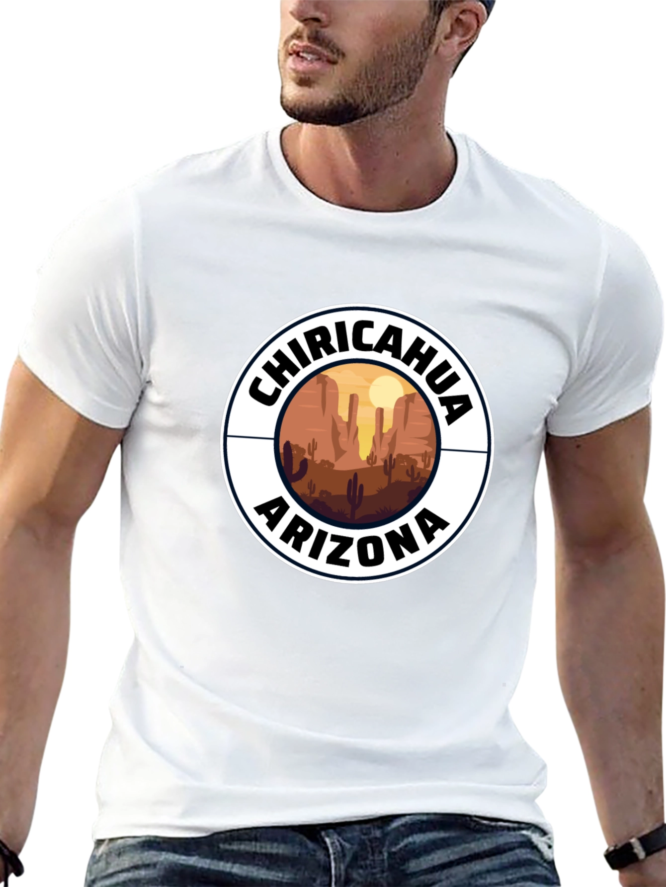 Chiricahua Arizona Desert Scene Black T-Shirt