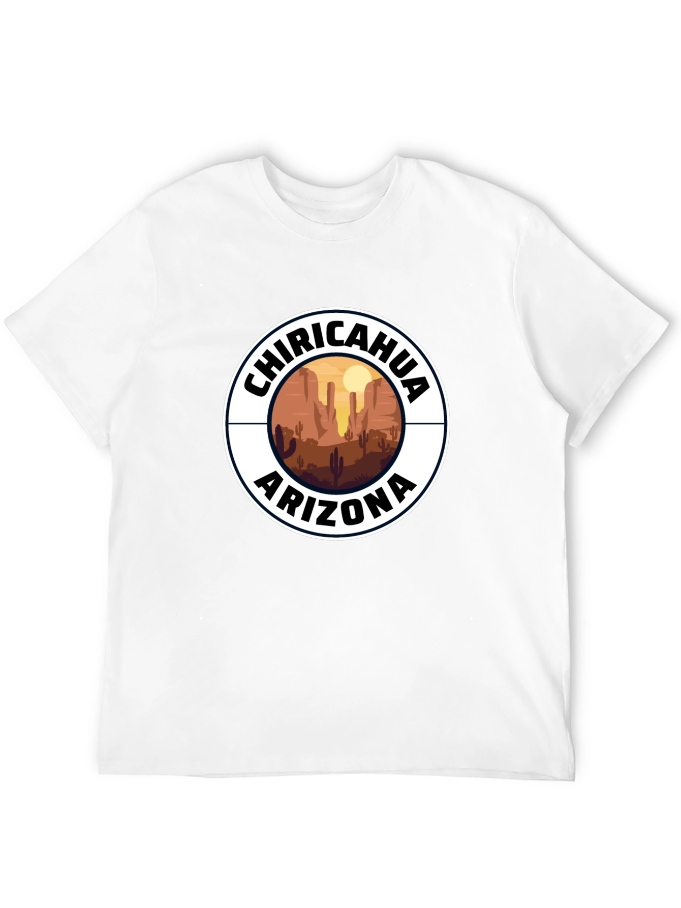 Chiricahua Arizona Desert Scene Black T-Shirt