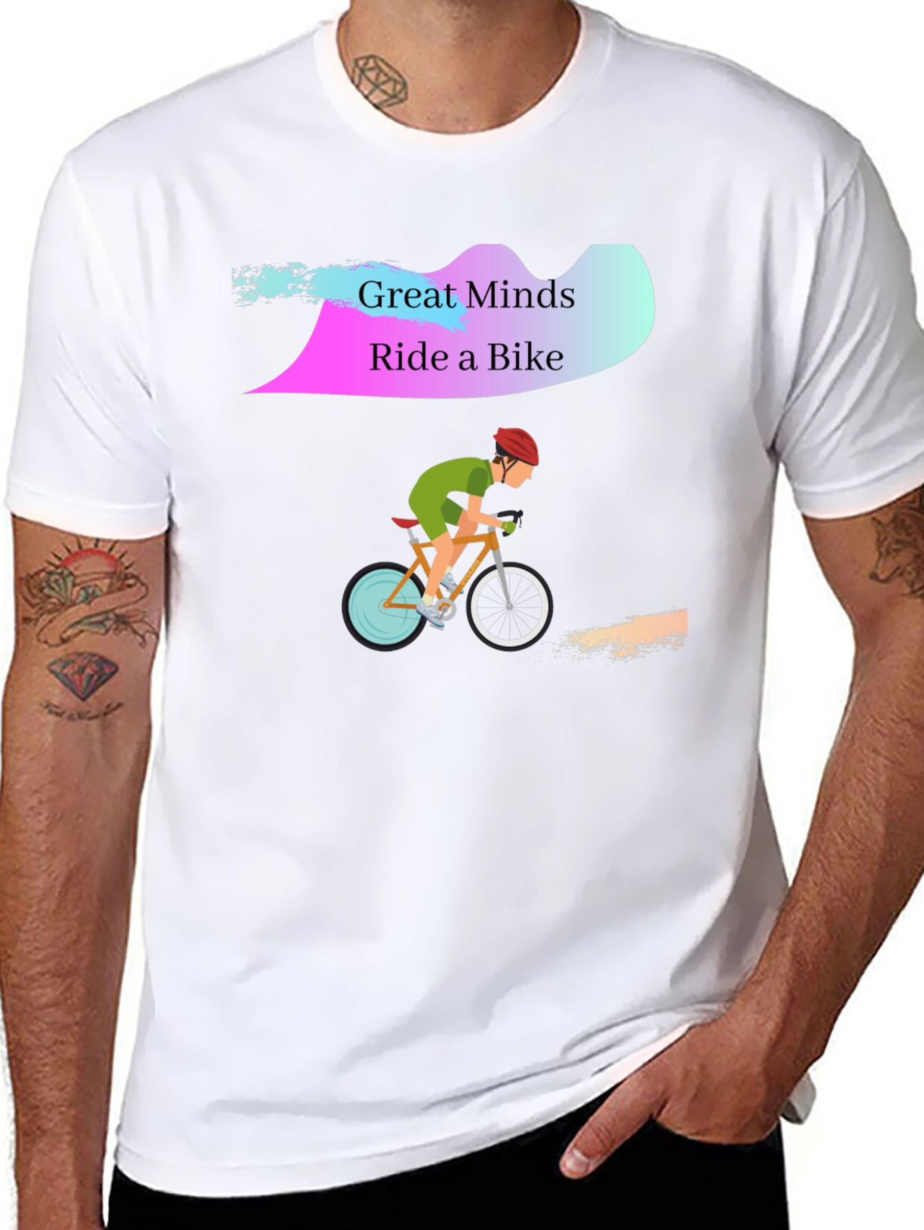 Great Minds Ride a Bike Graphic T-Shirt