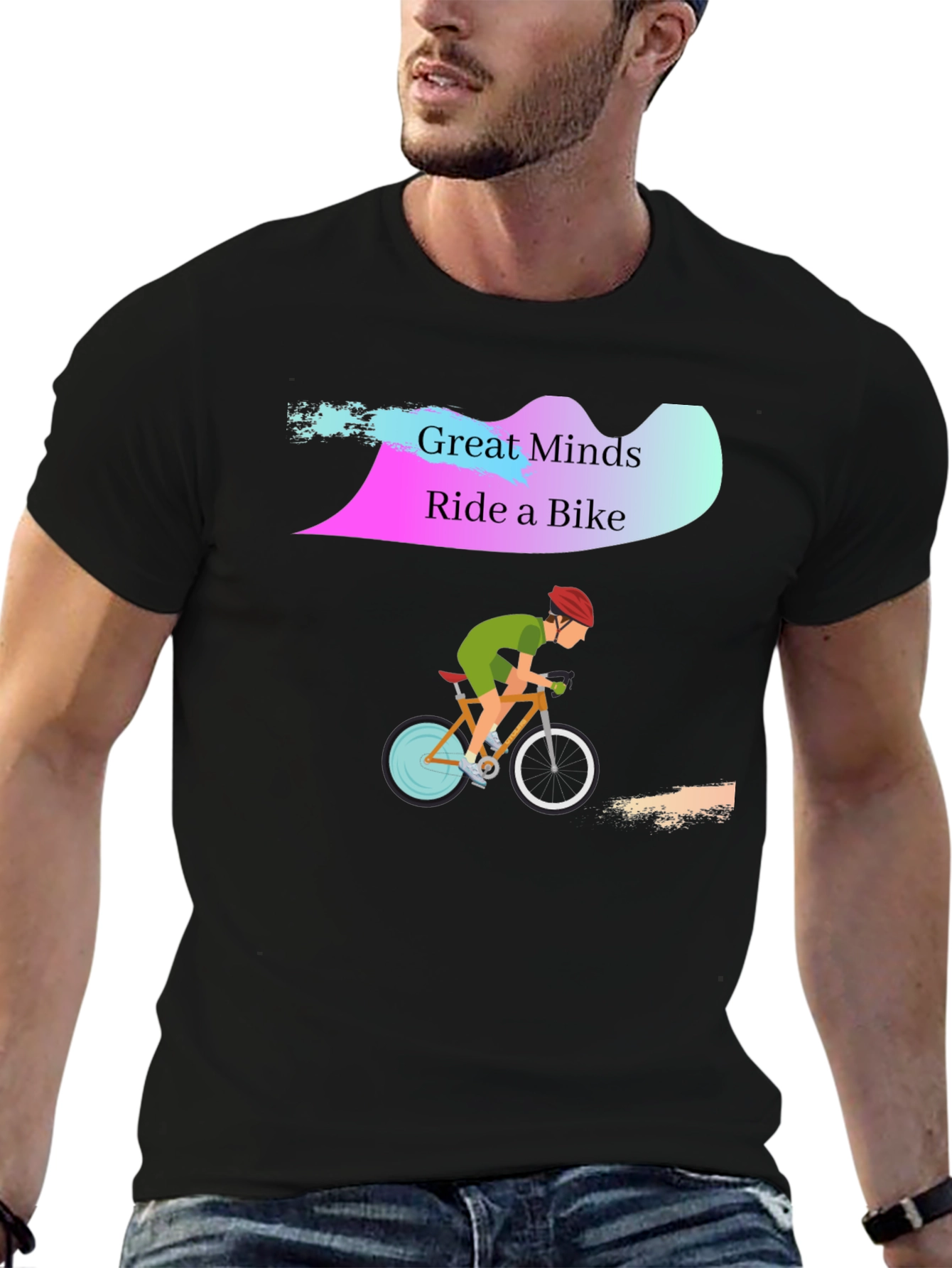 Great Minds Ride a Bike Graphic T-Shirt