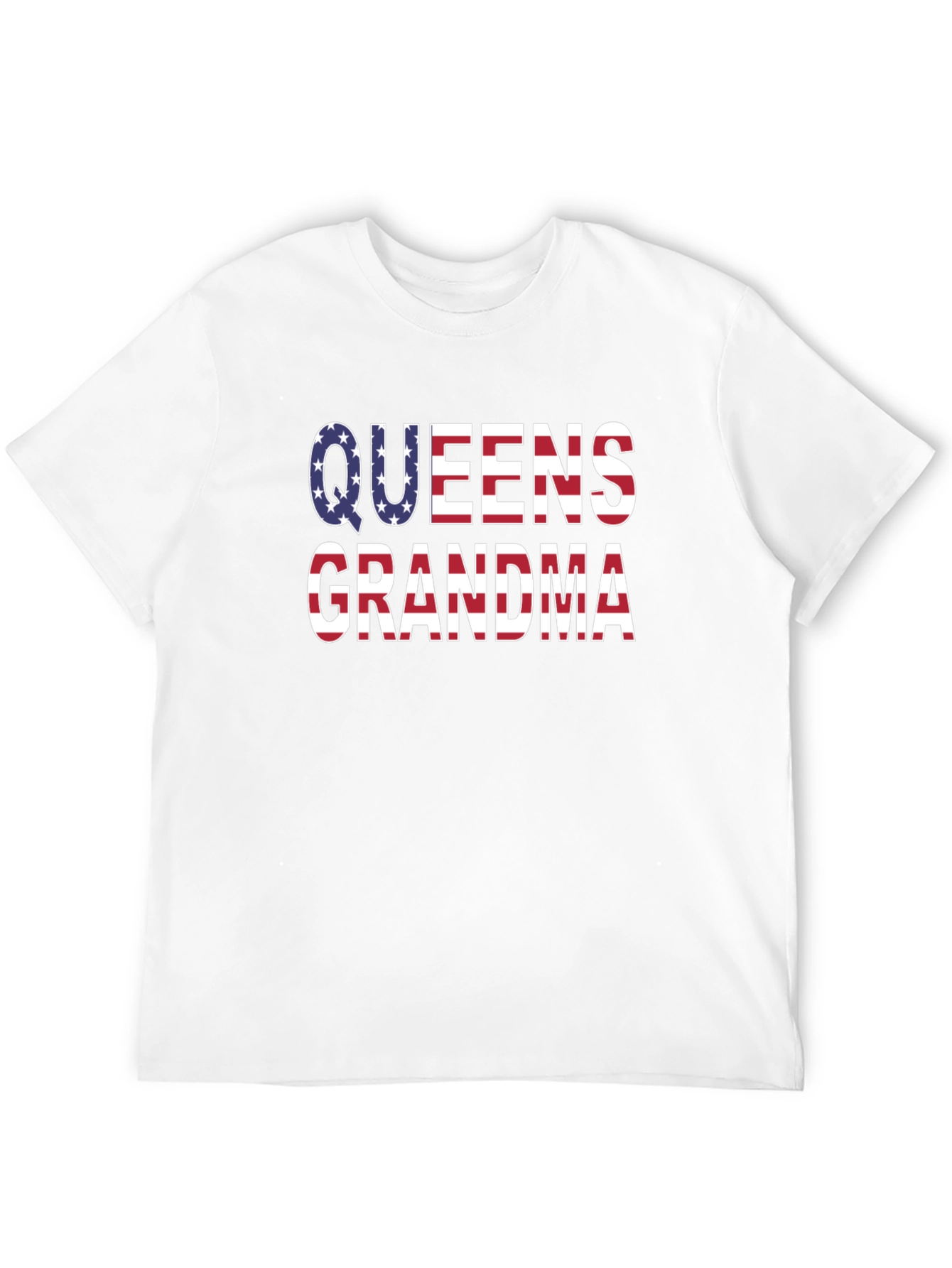 Queens Grandma USA Flag Patriotic Graphic T-Shirt