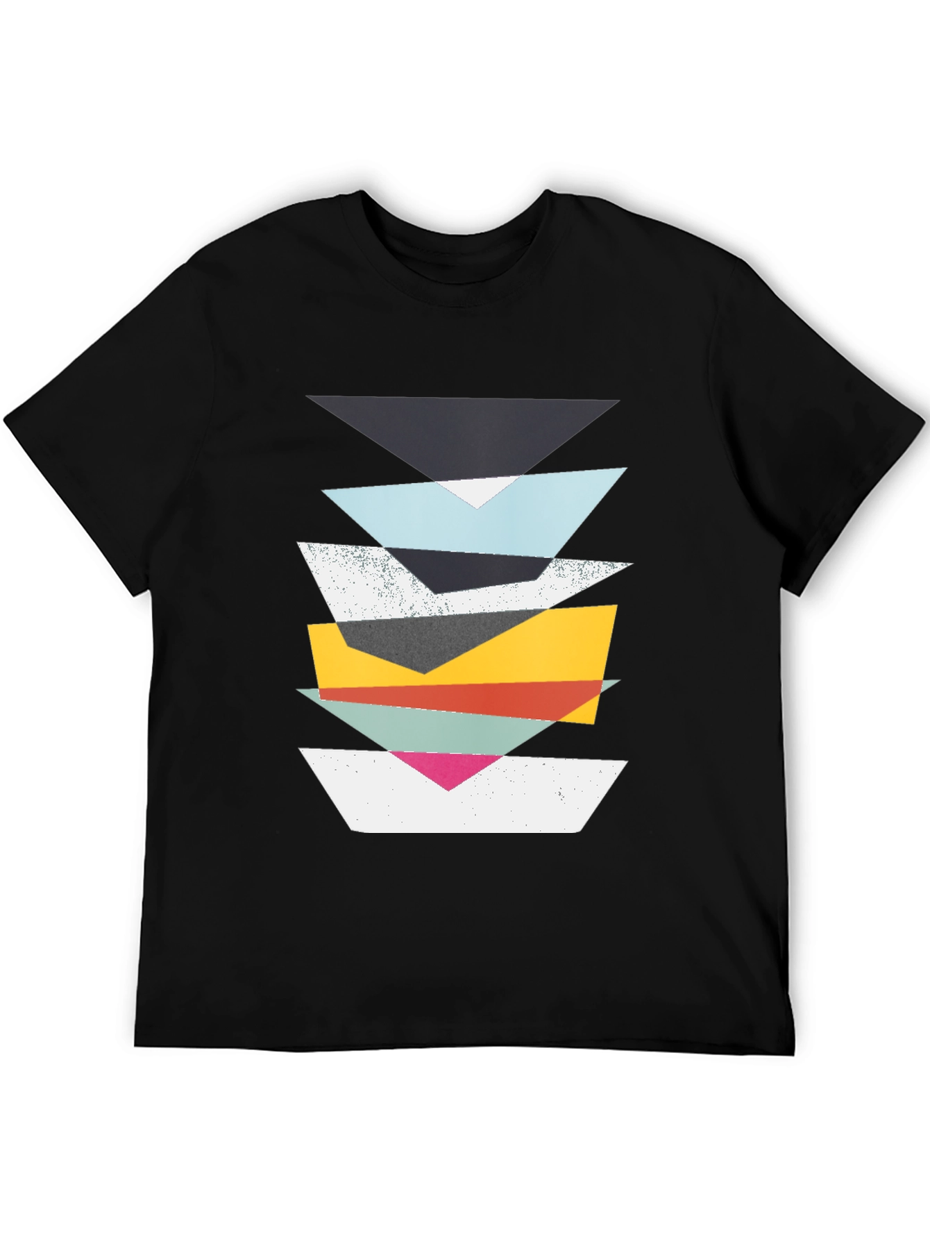 Geometric Stack T-Shirt - Modern Art Tee
