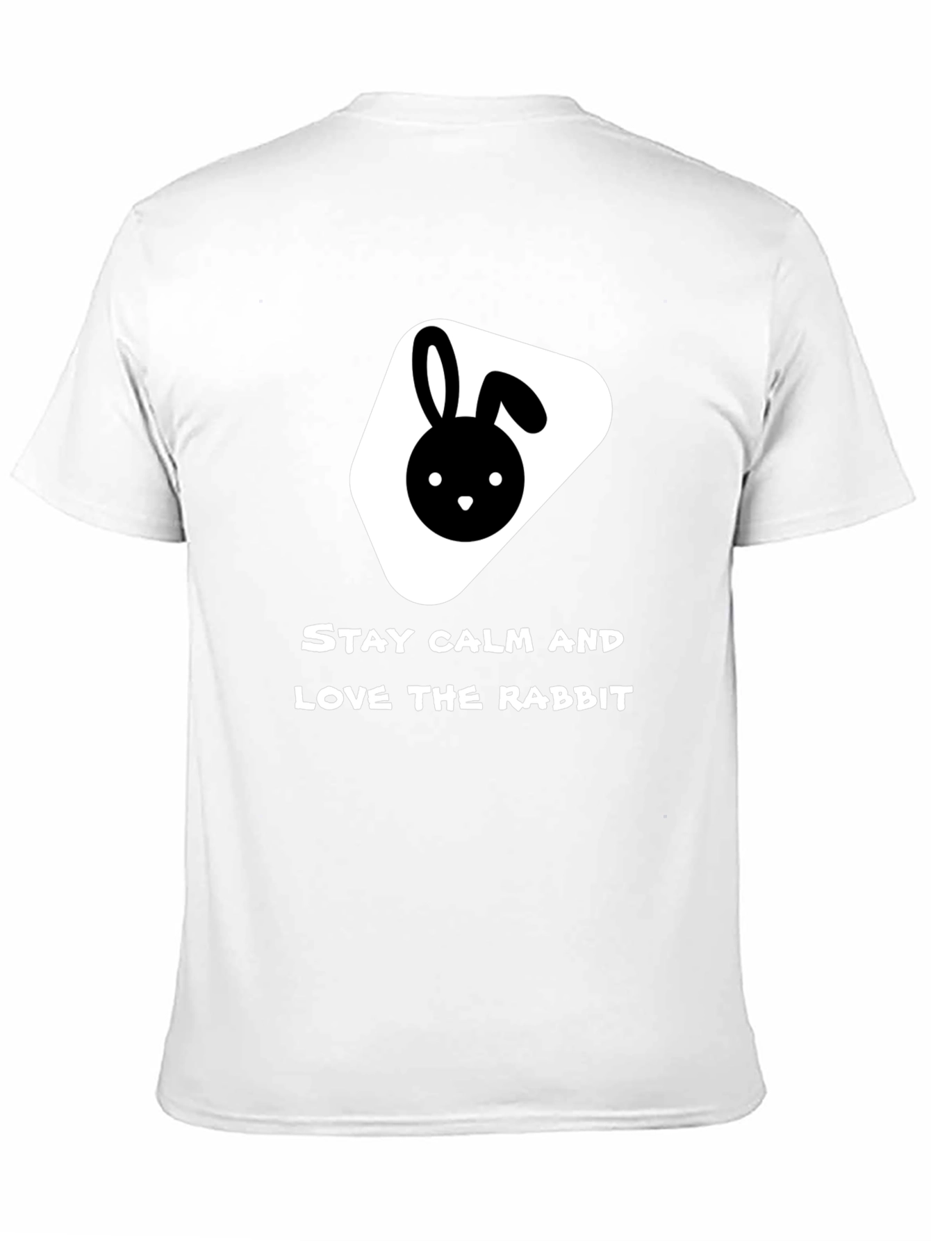 Stay Calm Love Rabbit Black T-Shirt