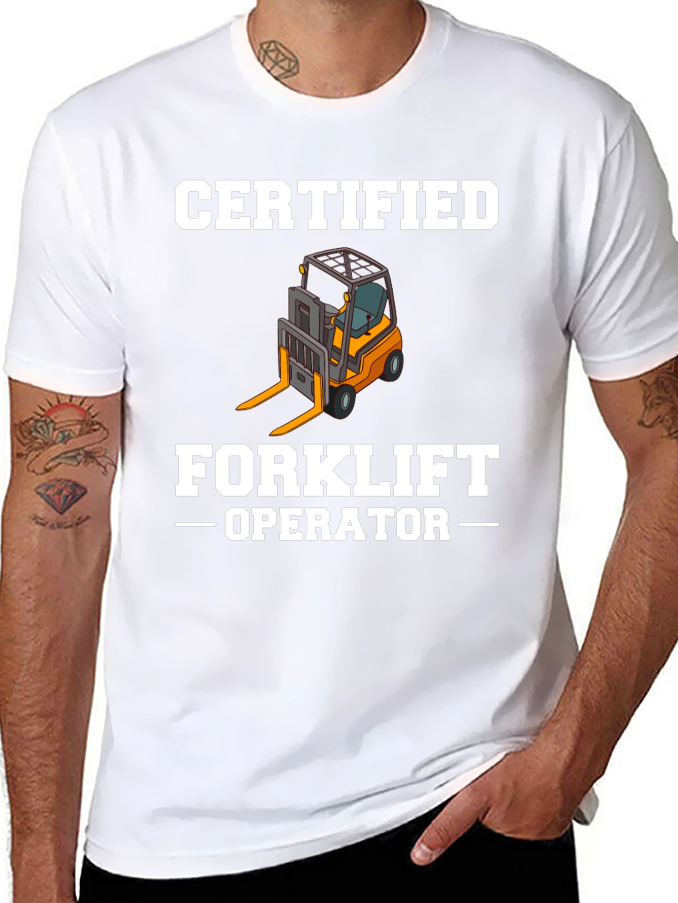 Certified Forklift Operator Graphic Tee - Black