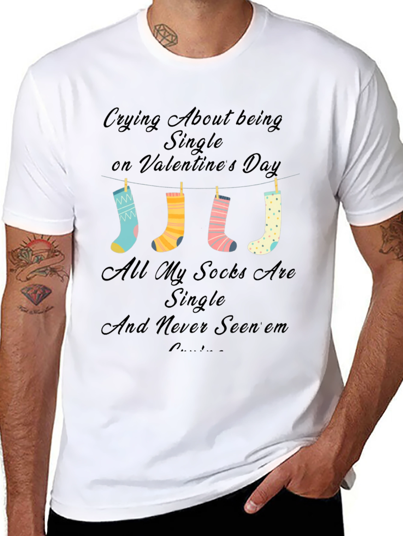 Single Valentines Day Socks T-Shirt