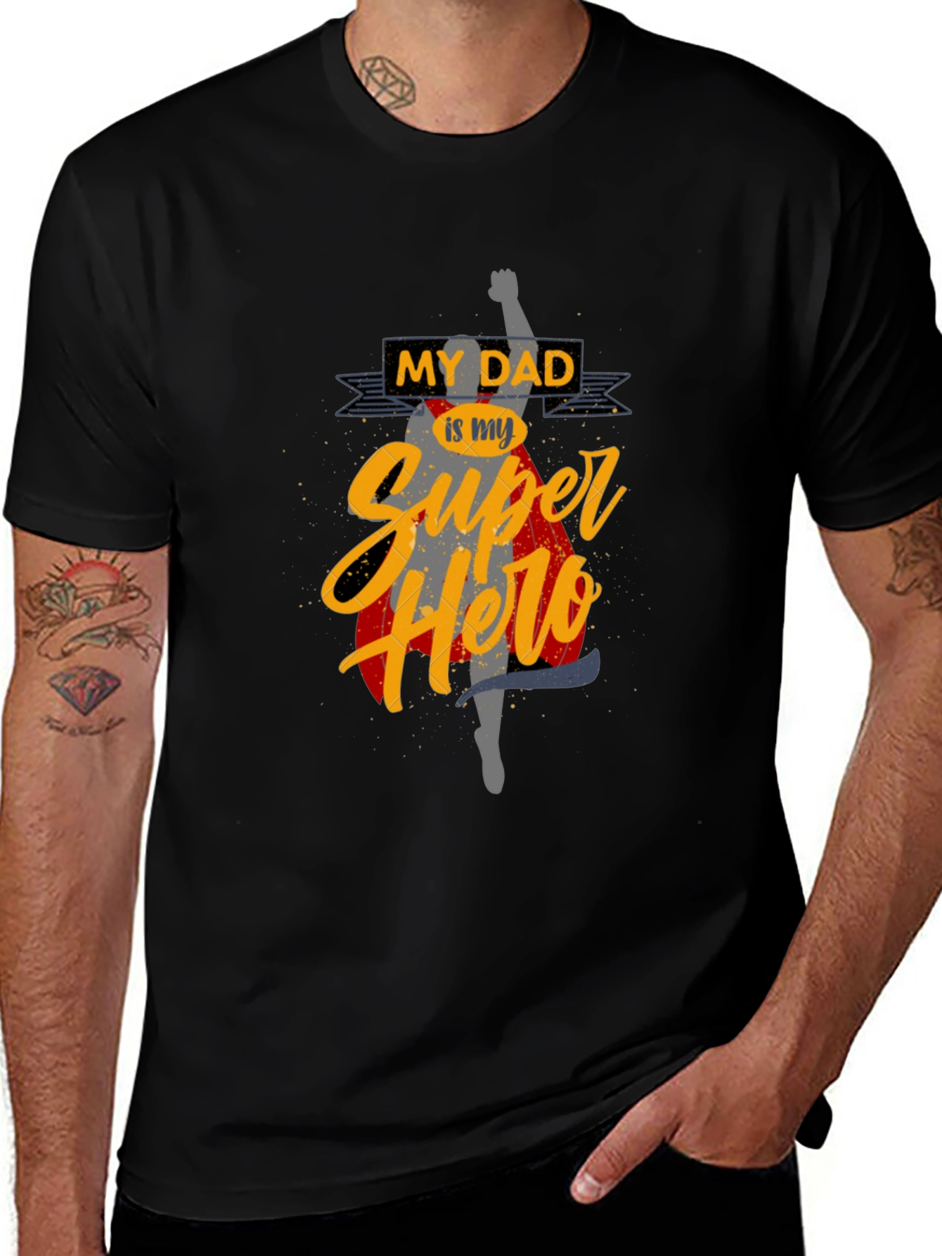 My Dad Is My Superhero Graphic T-Shirt