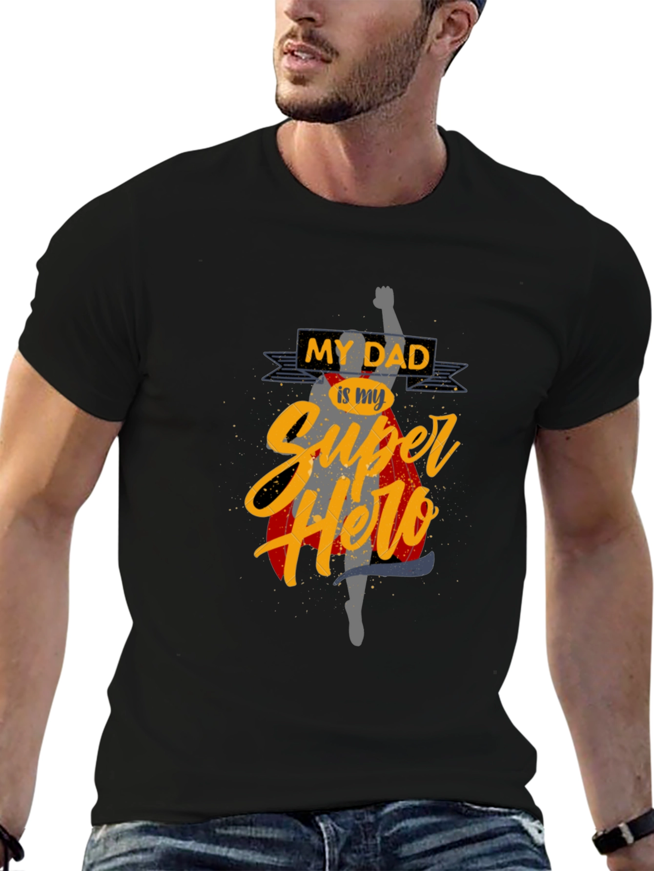 My Dad Is My Superhero Graphic T-Shirt
