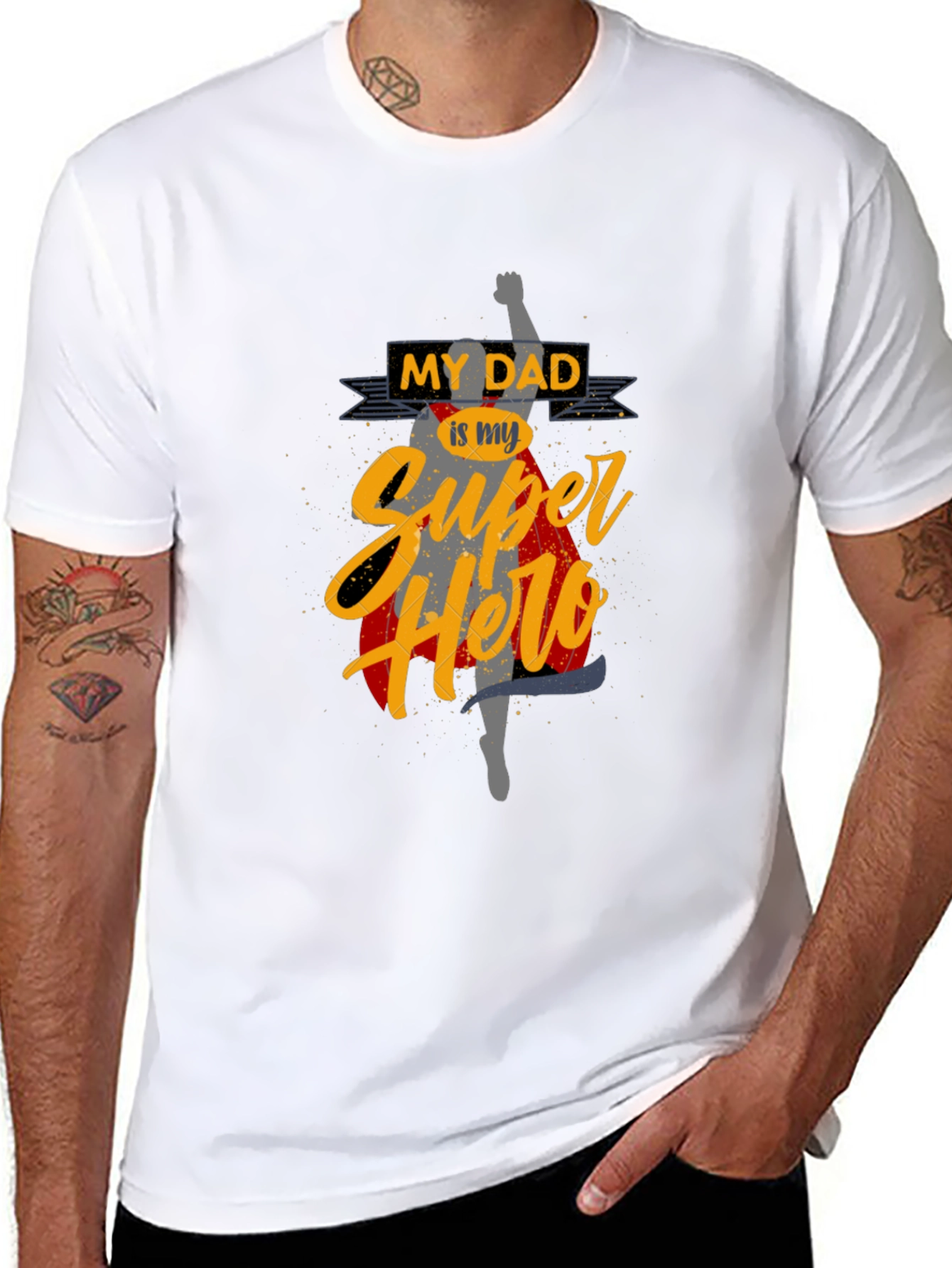 My Dad Is My Superhero Graphic T-Shirt