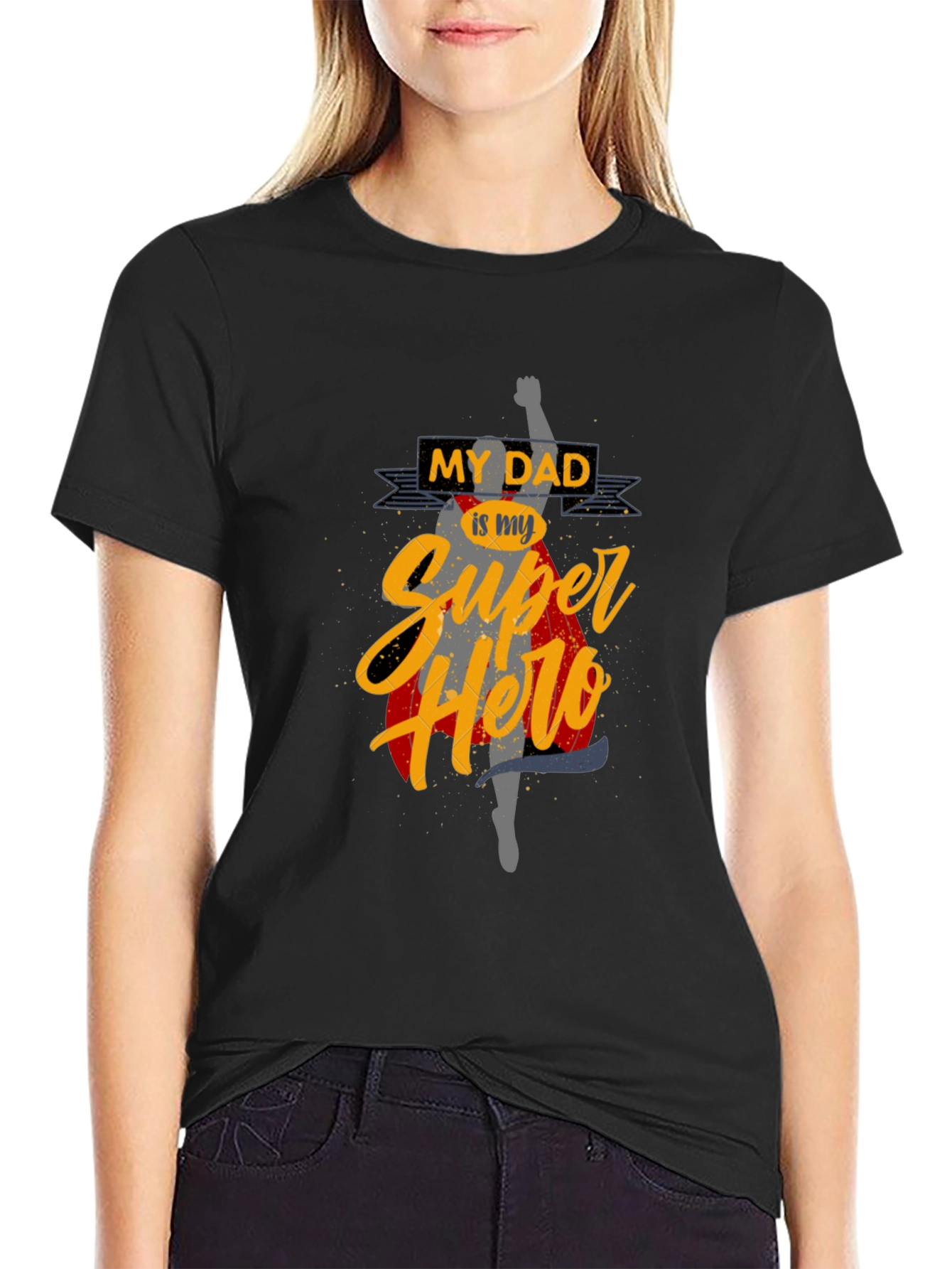 My Dad Is My Superhero Graphic T-Shirt