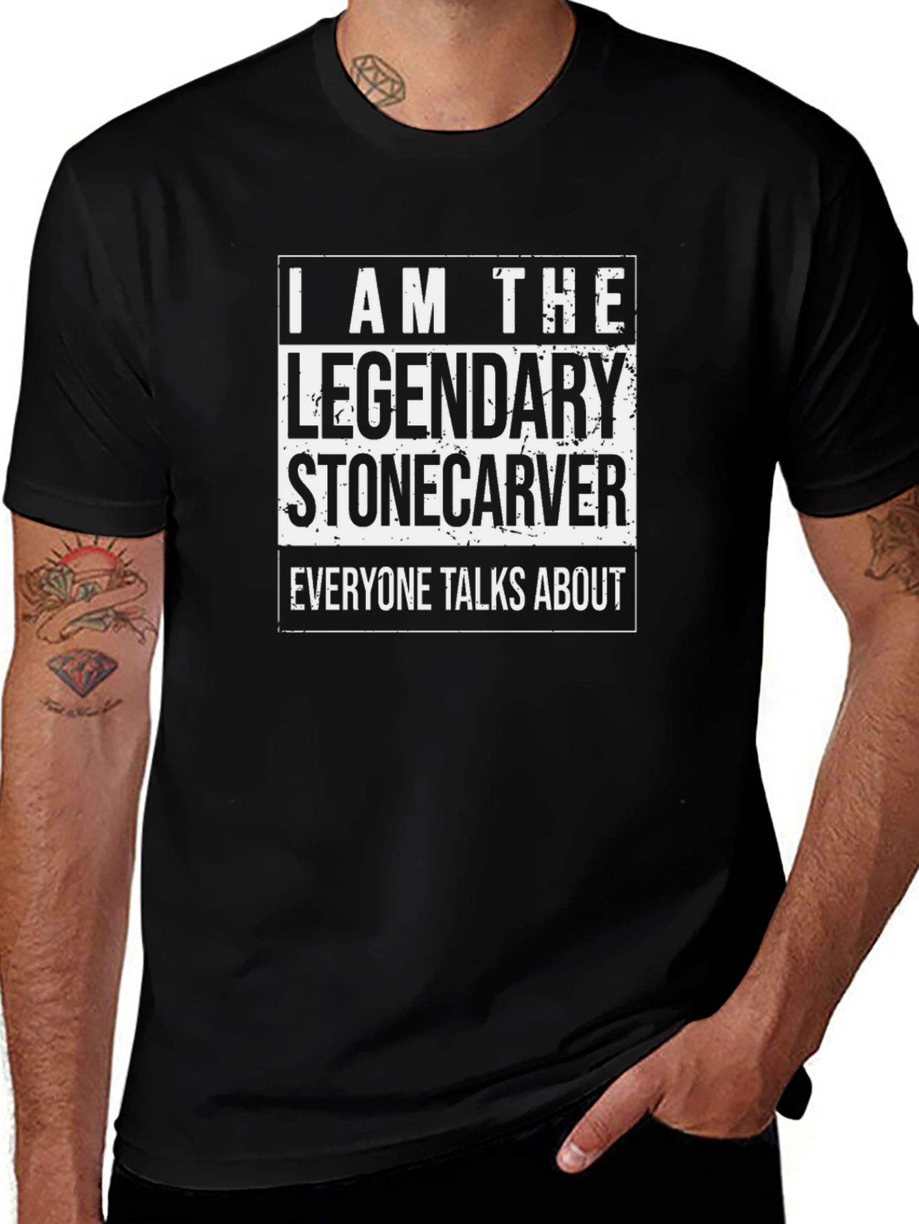 Legendary Stone Carver Black T-Shirt