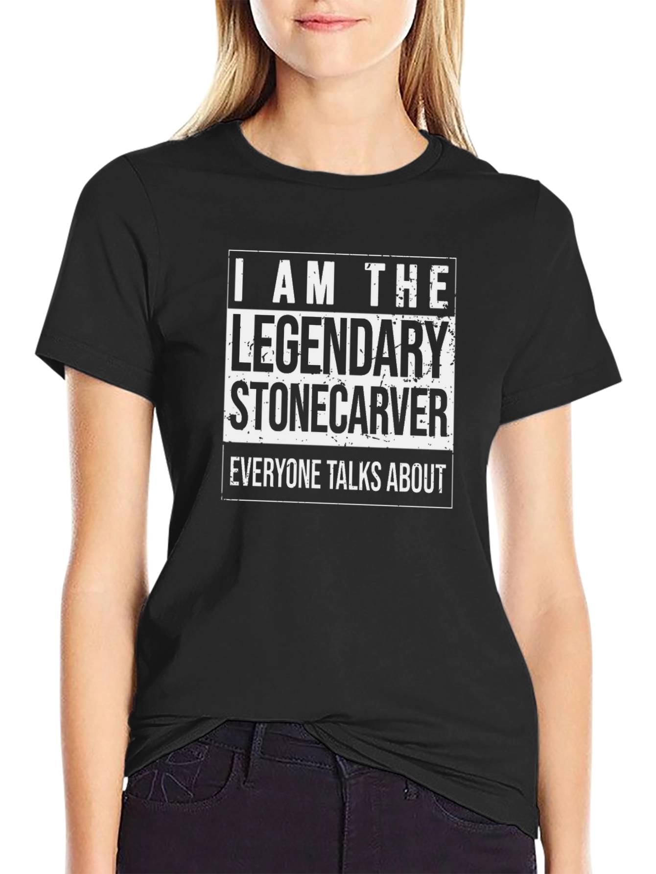 Legendary Stone Carver Black T-Shirt