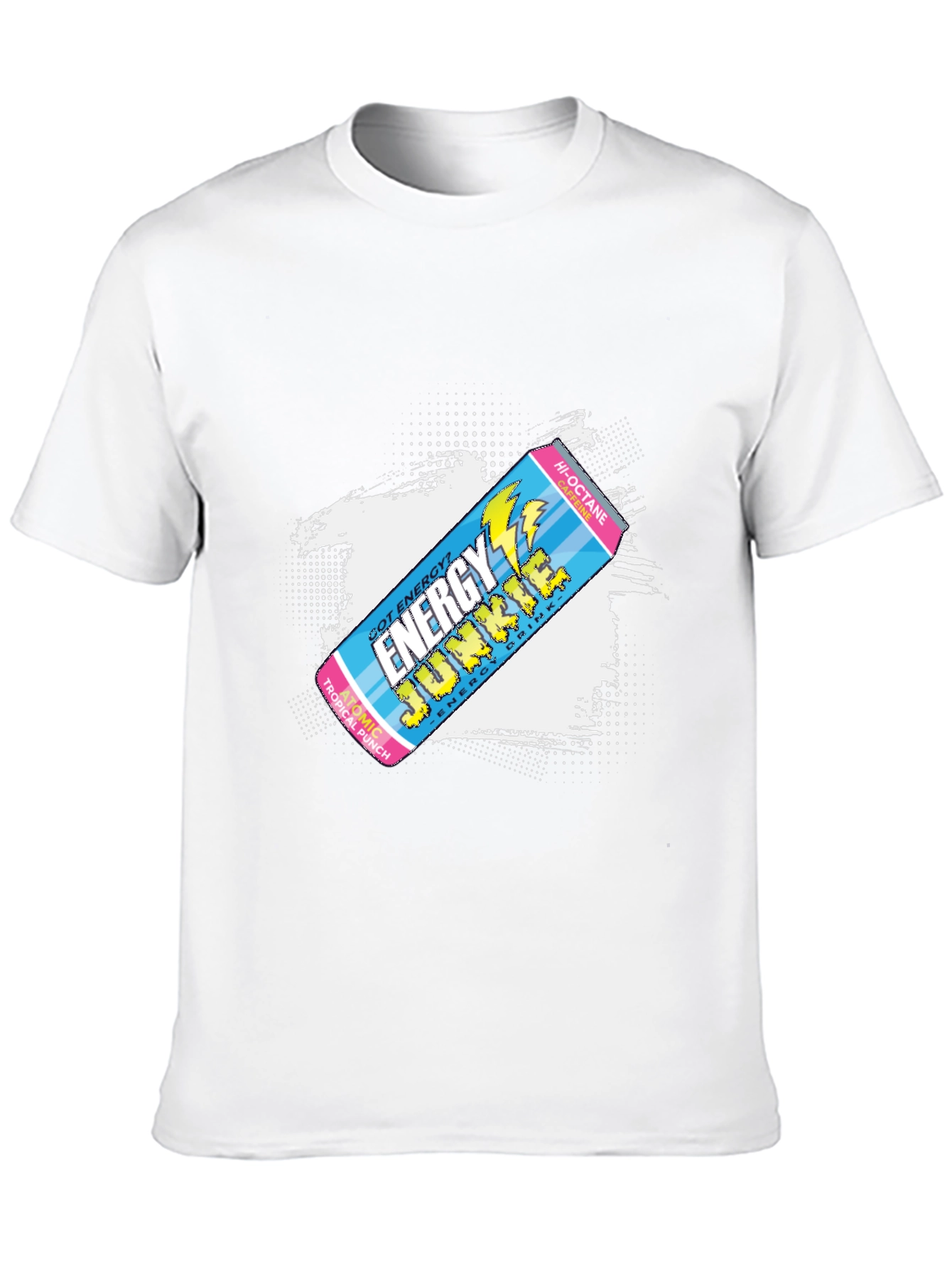 Energy Junkie Graphic Tee - Retro Style Black T-Shirt