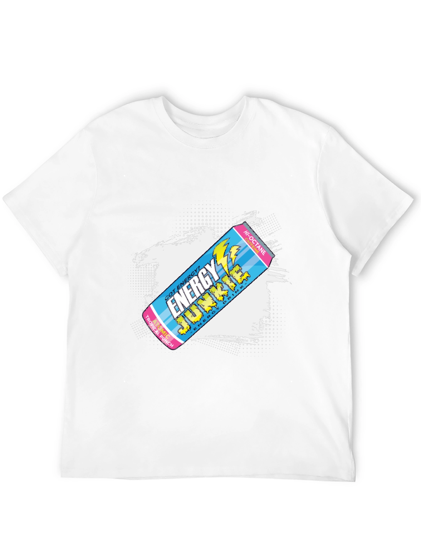 Energy Junkie Graphic Tee - Retro Style Black T-Shirt