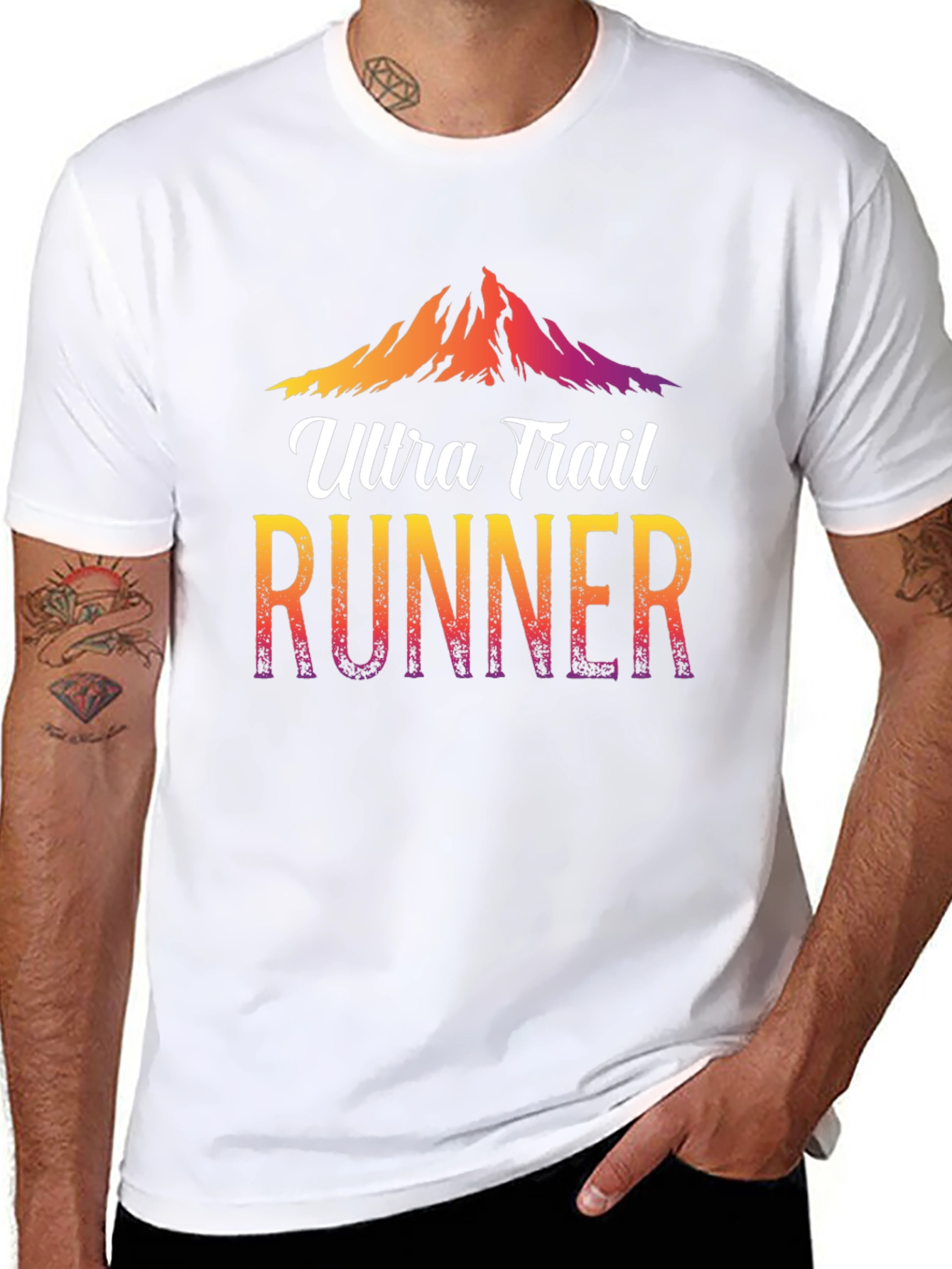 Ultra Trail Runner Graphic Tee - Mountain Design