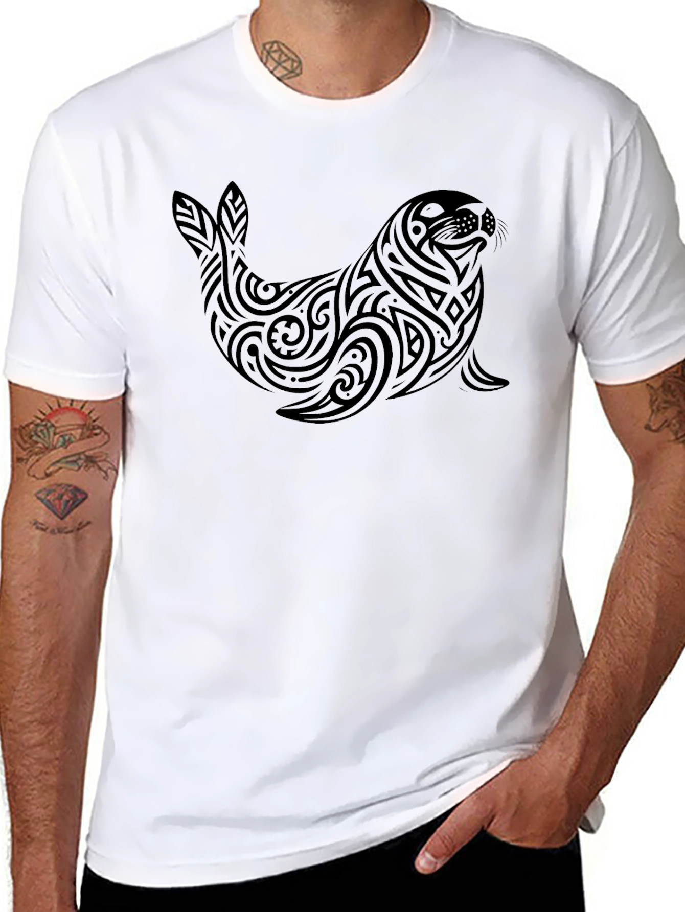 Tribal Seal T-Shirt - Black Graphic Tee