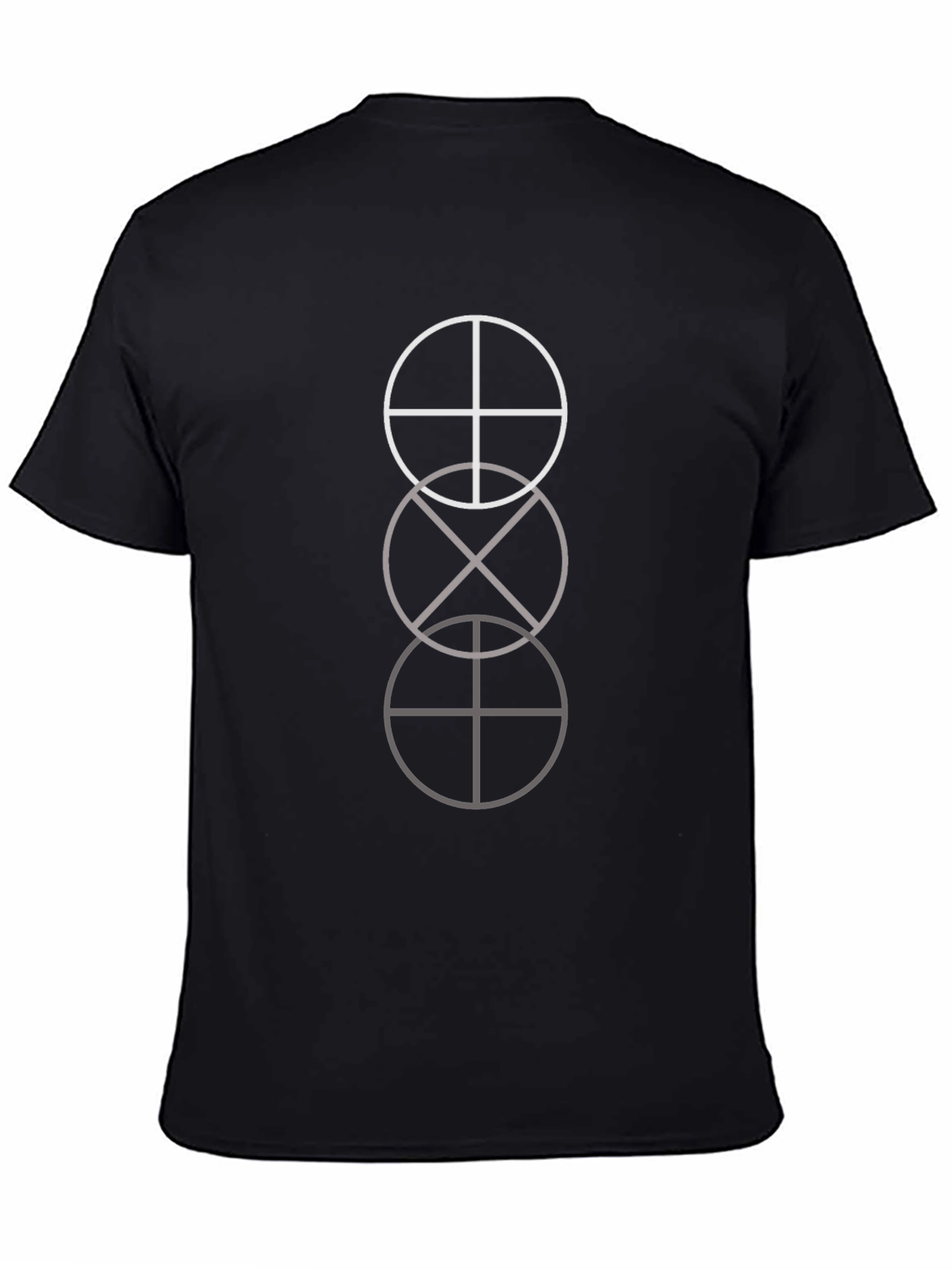 Geometric Symbol T-Shirt - Casual Black Tee