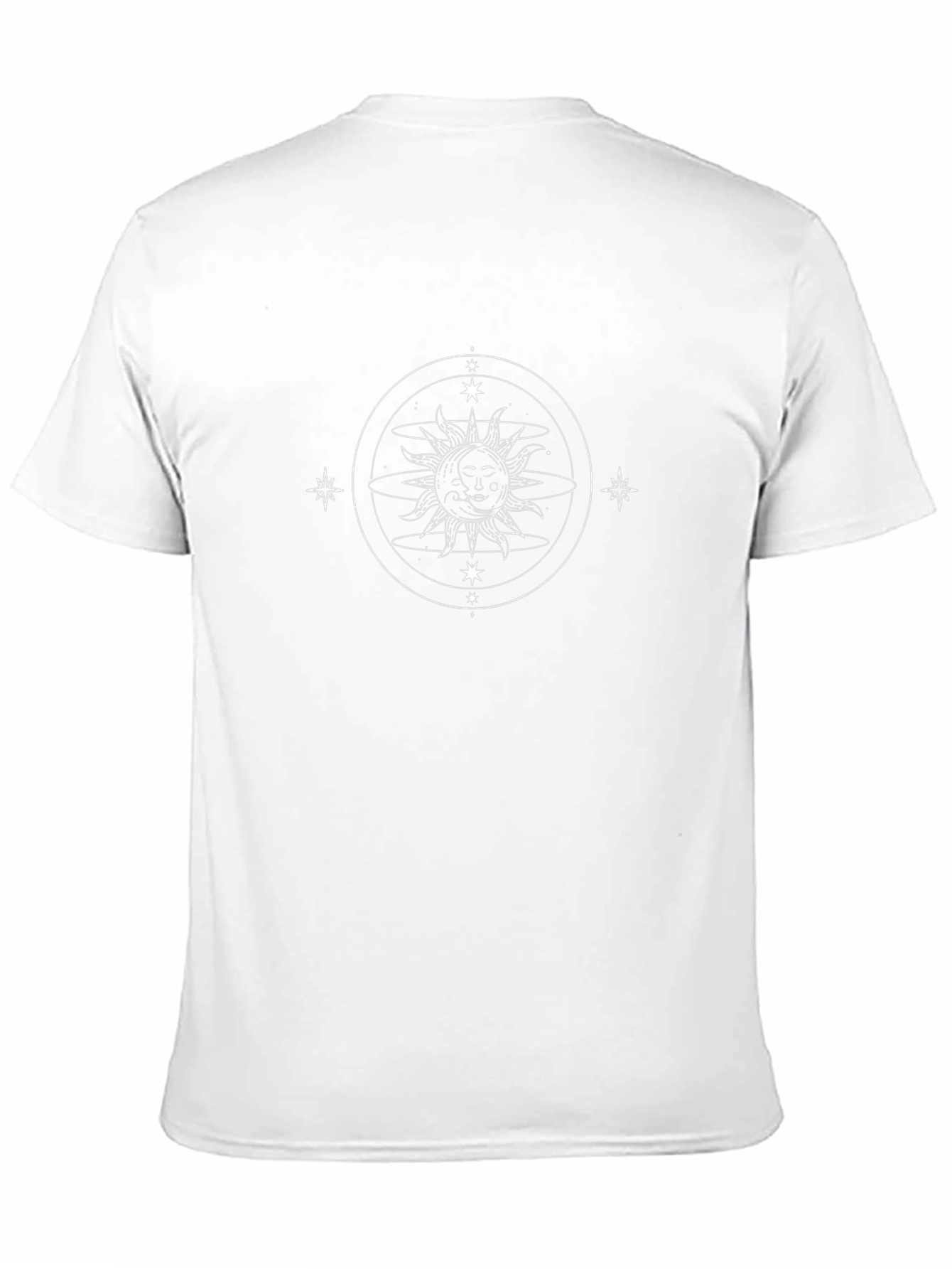 Celestial Sun and Moon Graphic Tee - Black