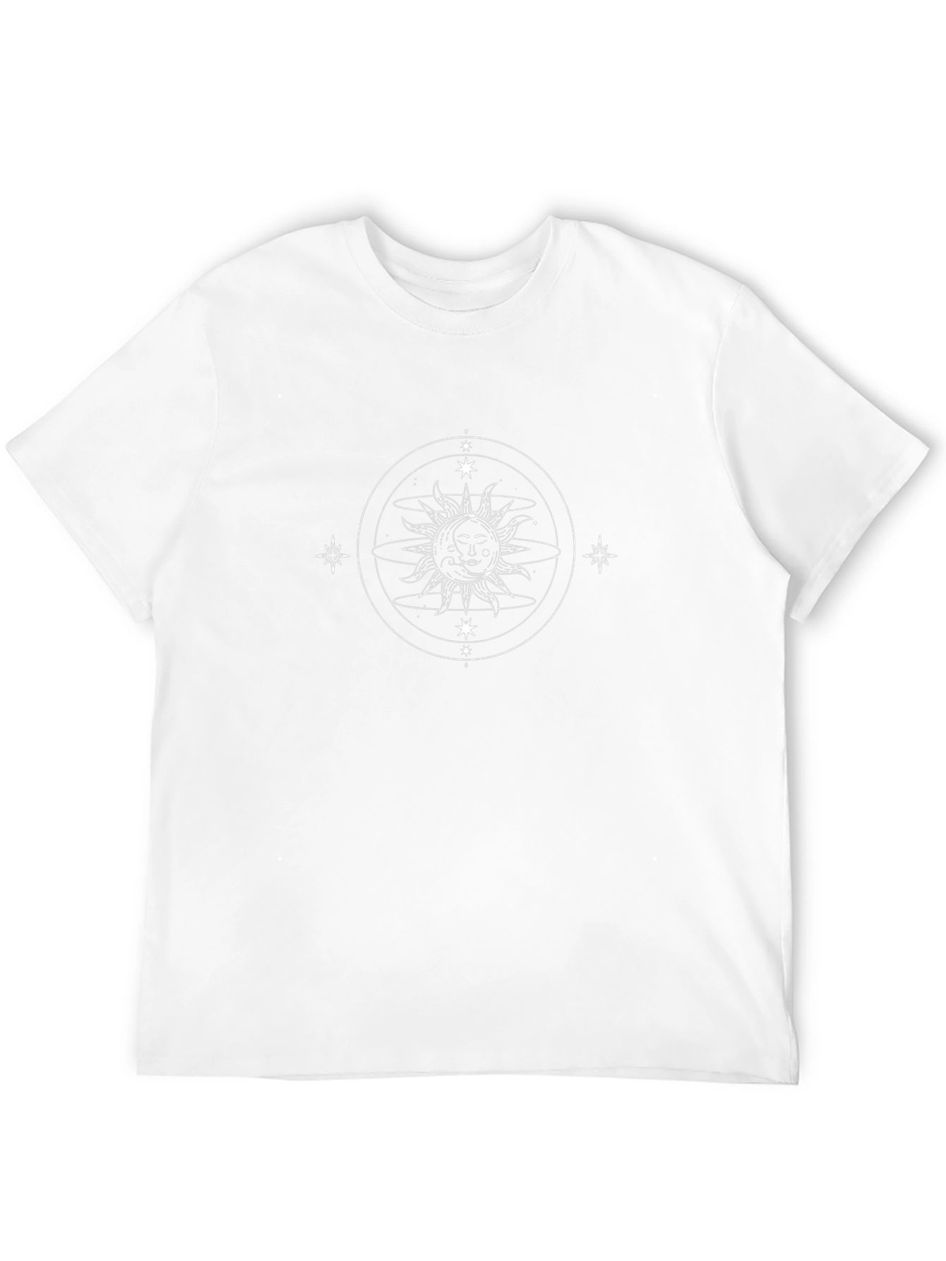 Celestial Sun and Moon Graphic Tee - Black