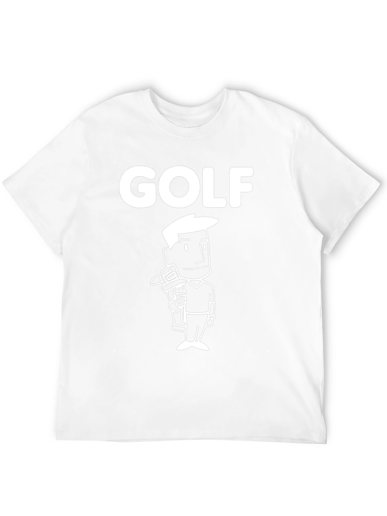 Golf Cartoon Graphic T-Shirt - Black