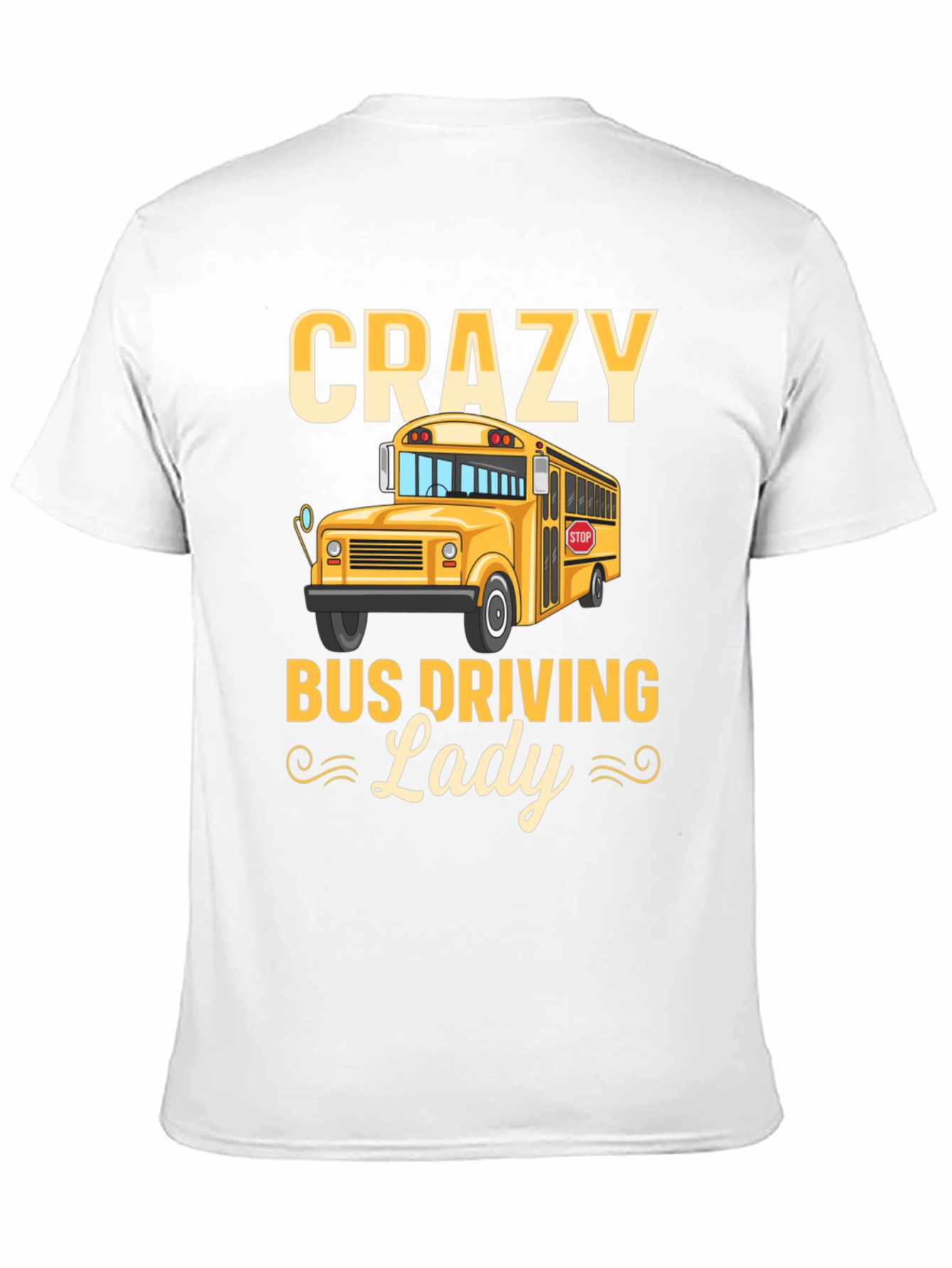 Crazy Bus Driving Lady T-Shirt - Black
