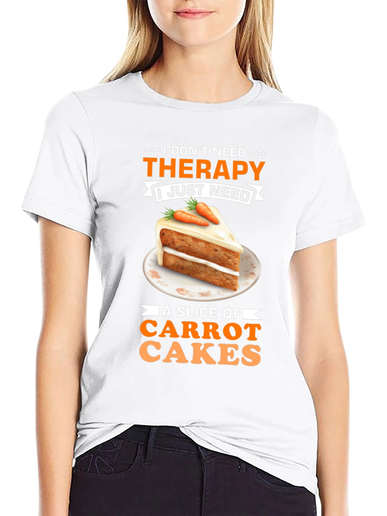Carrot Cake Therapy T-Shirt - Sweet Treat Humor