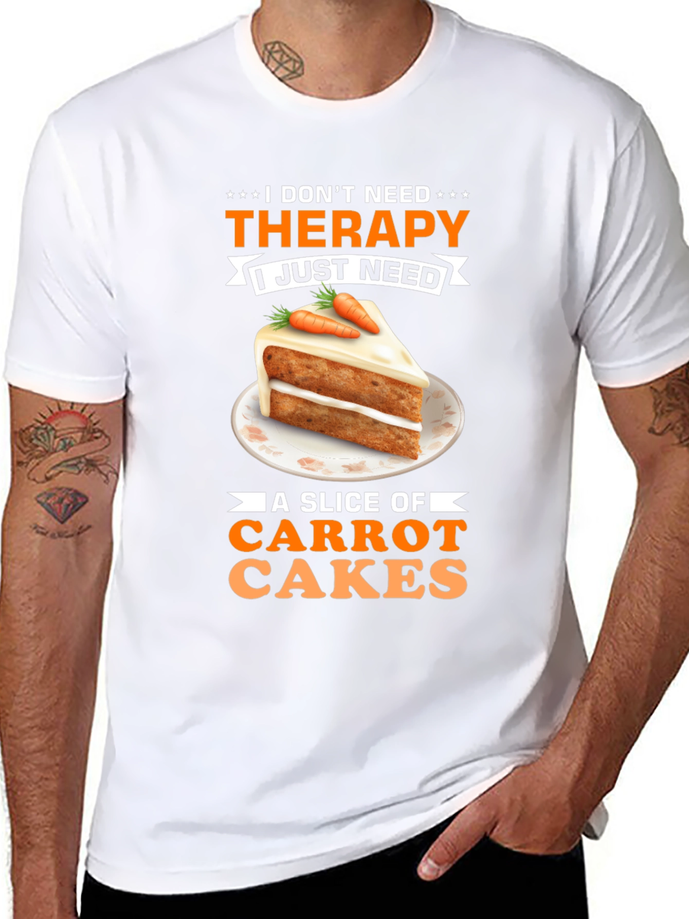 Carrot Cake Therapy T-Shirt - Sweet Treat Humor