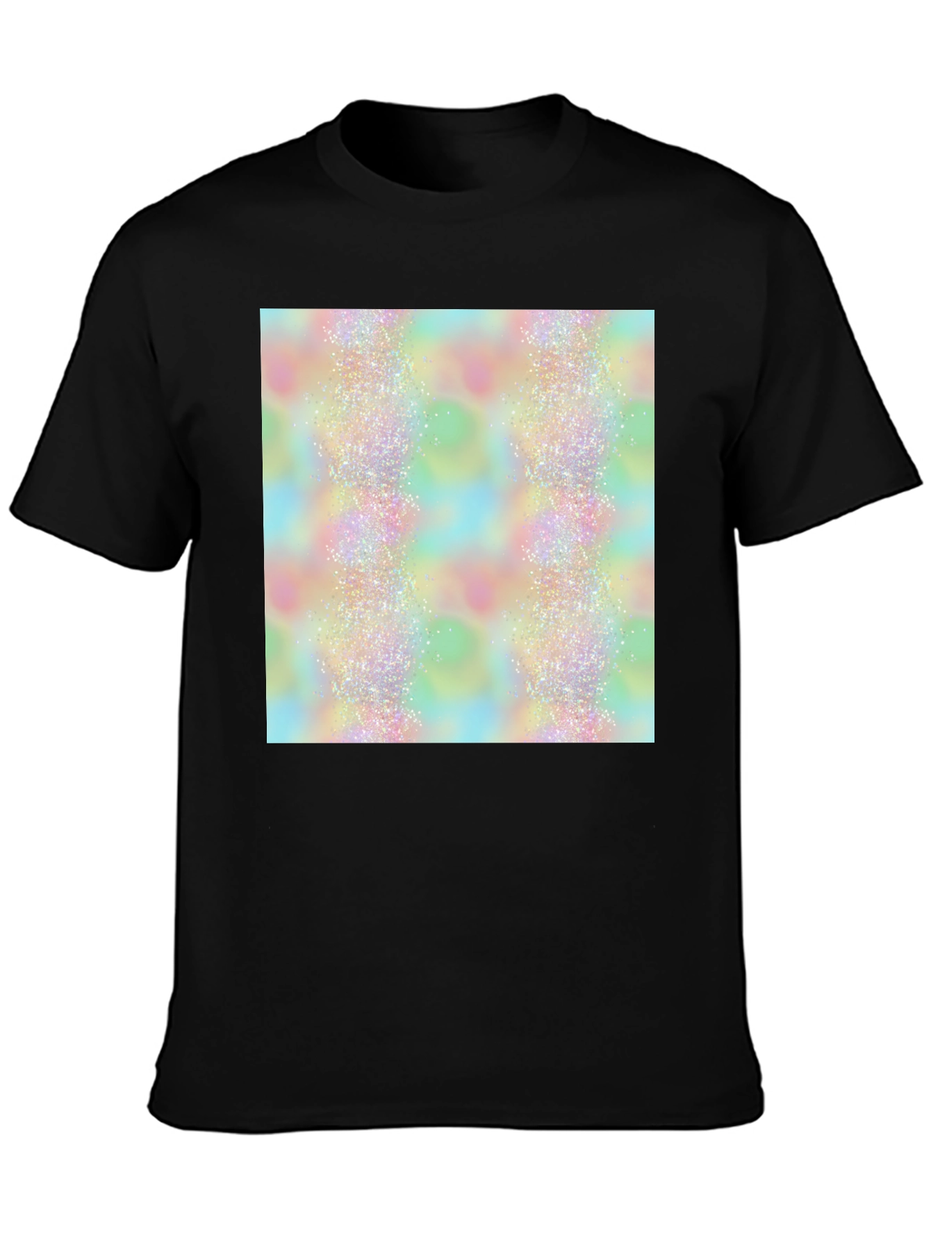 Sparkle Pattern Black T-Shirt