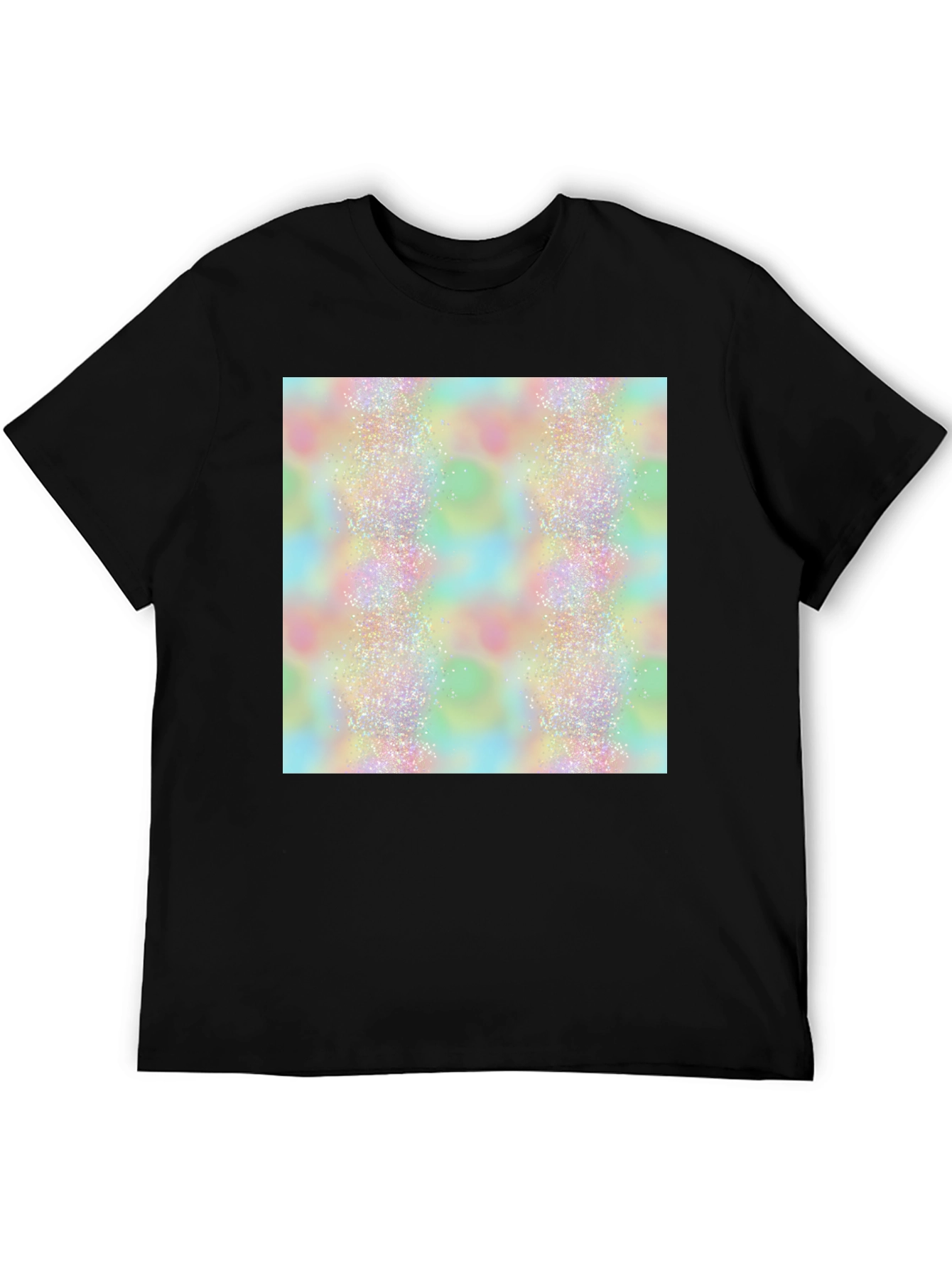 Sparkle Pattern Black T-Shirt