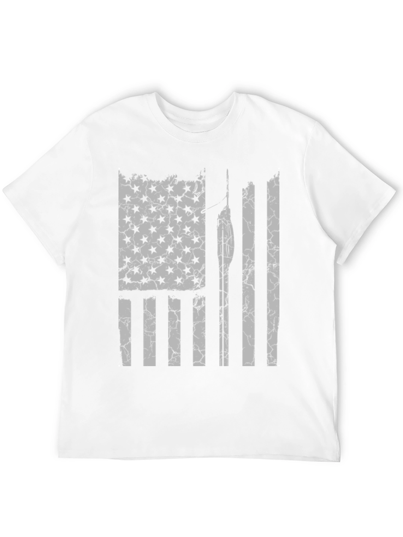 Distressed American Flag Spear Fishing T-Shirt