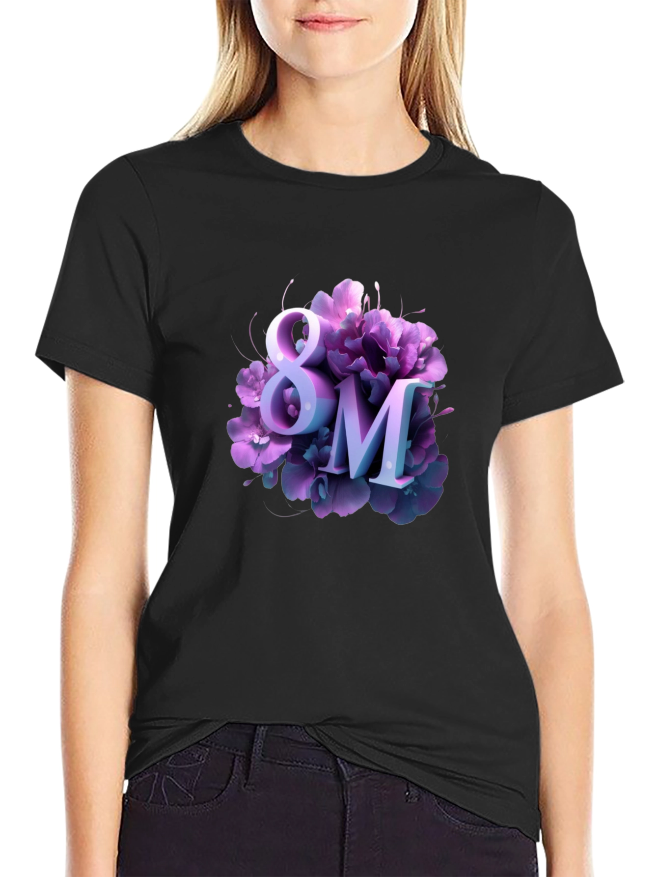 Womens Day 8M Floral T-Shirt