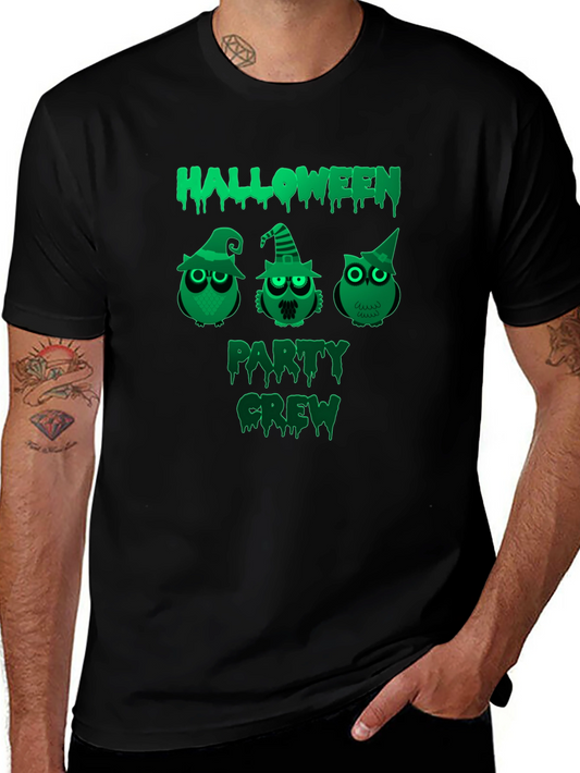 Halloween Party Crew Owl T-Shirt