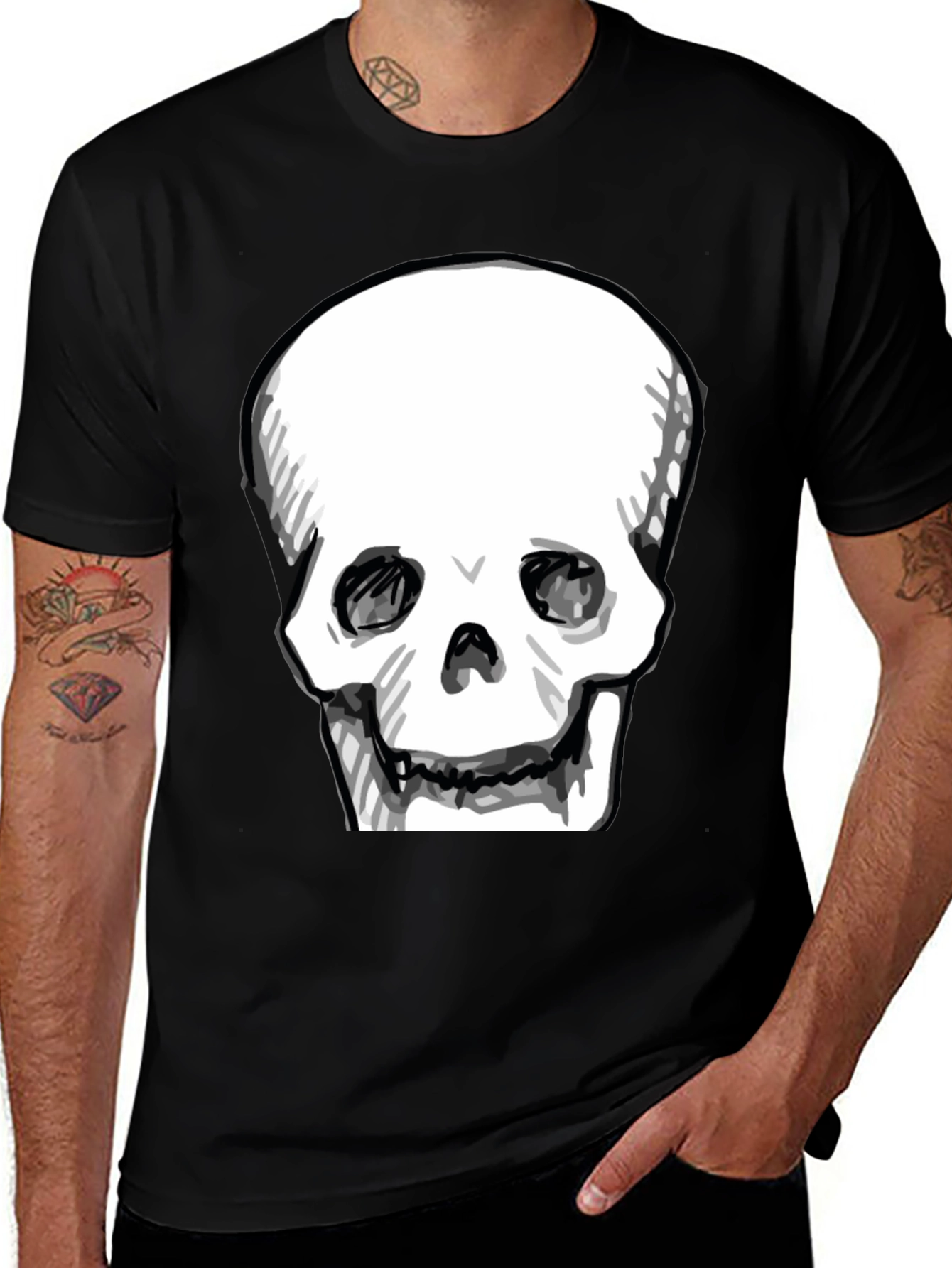 Skull Graphic Black T-Shirt