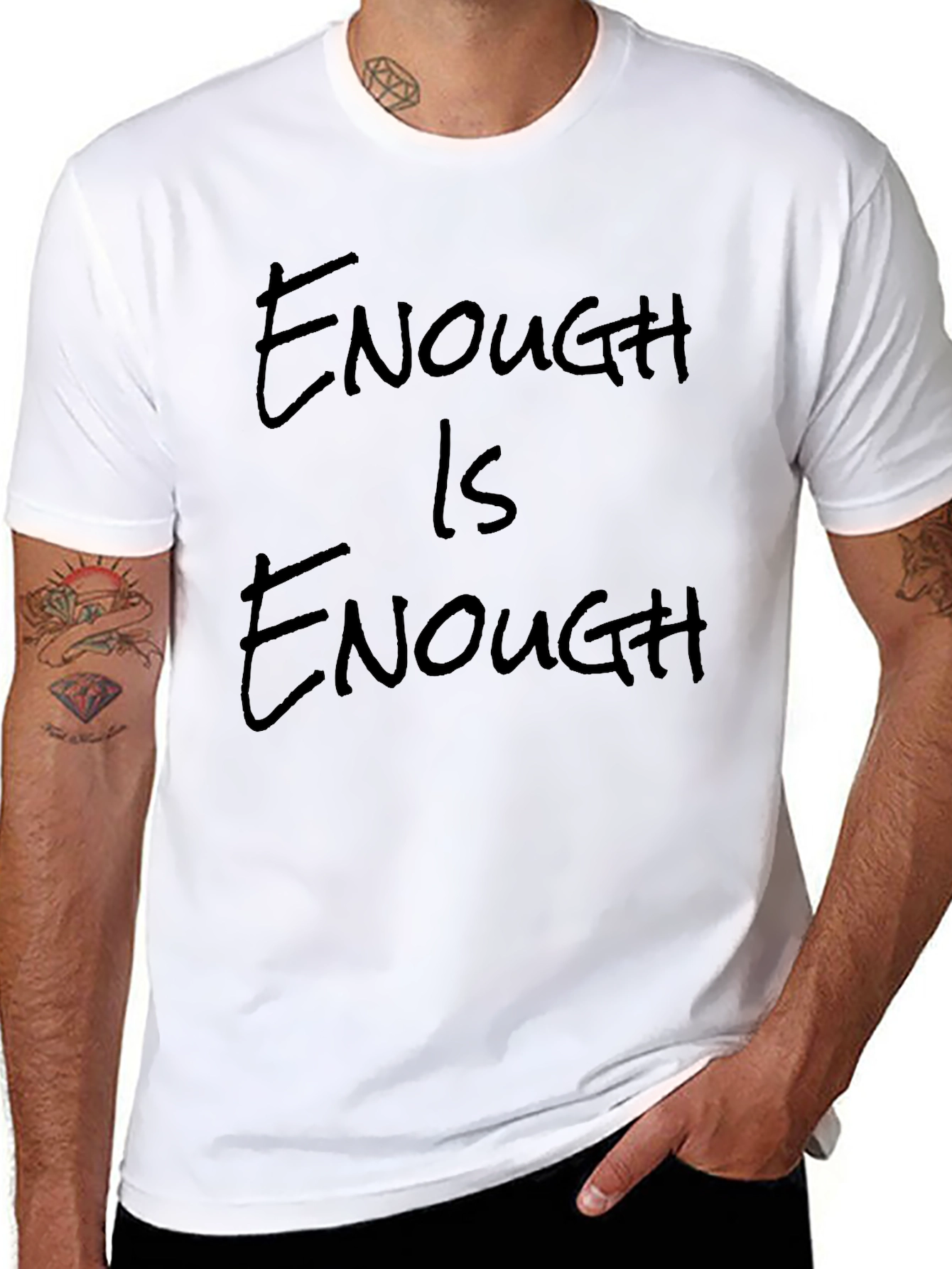 Enough is Enough Black Graphic Tee