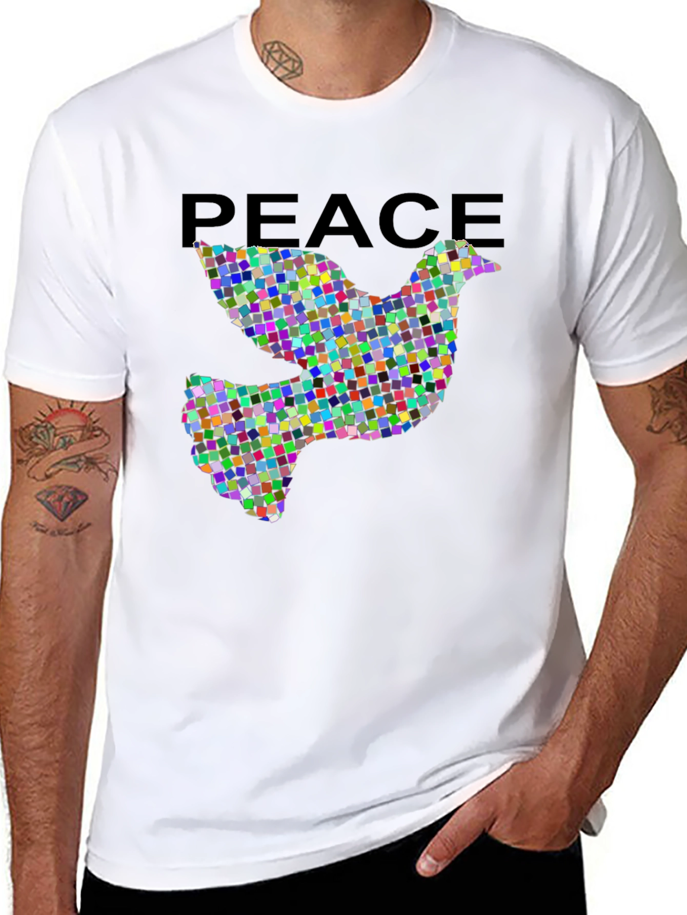 Peace Dove Graphic Tee - Black