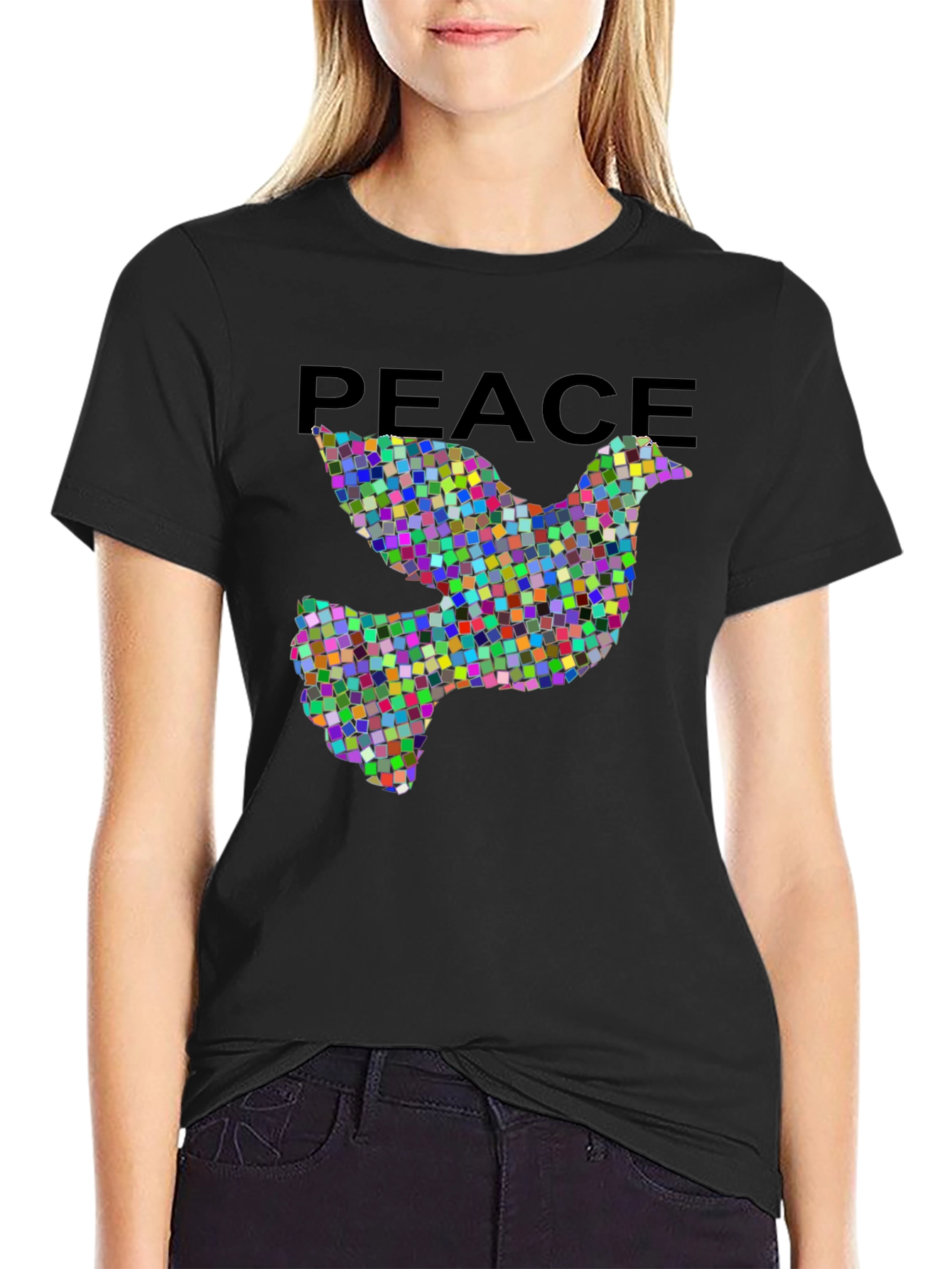 Peace Dove Graphic Tee - Black