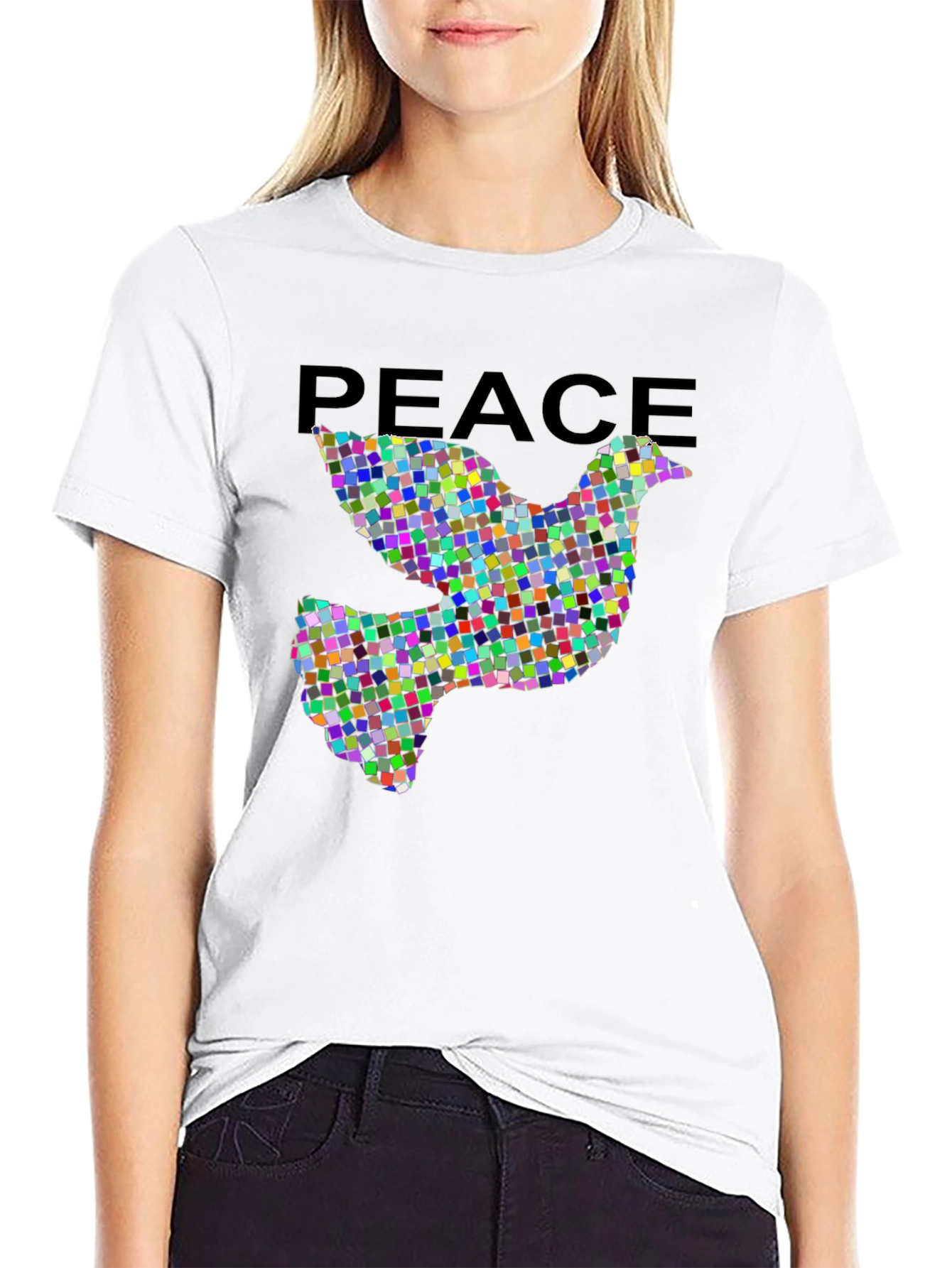 Peace Dove Graphic Tee - Black