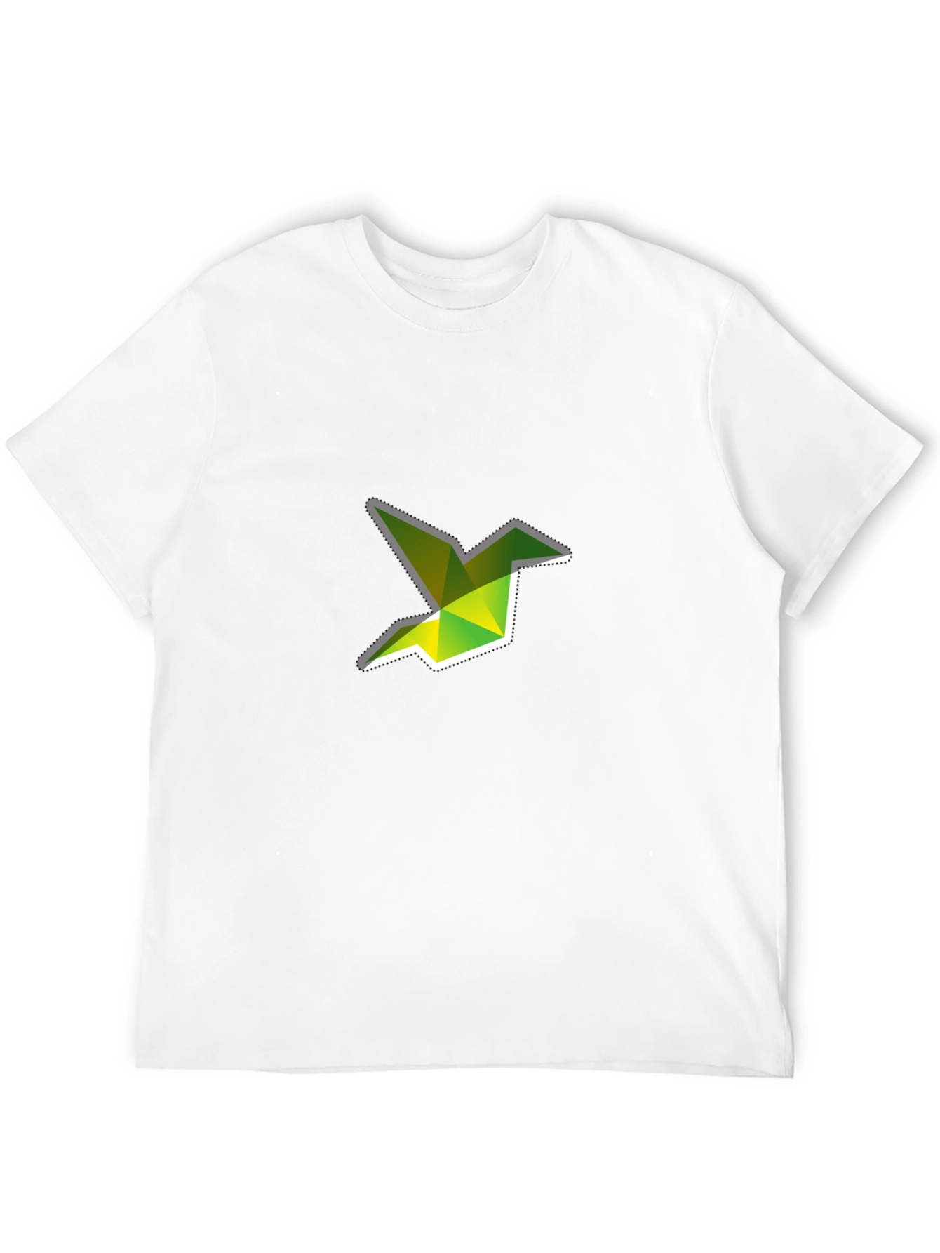 Geometric Origami Bird Graphic T-Shirt
