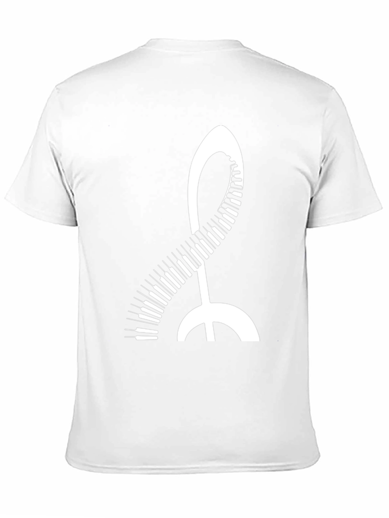 Music Treble Clef Piano Keys Black T-Shirt