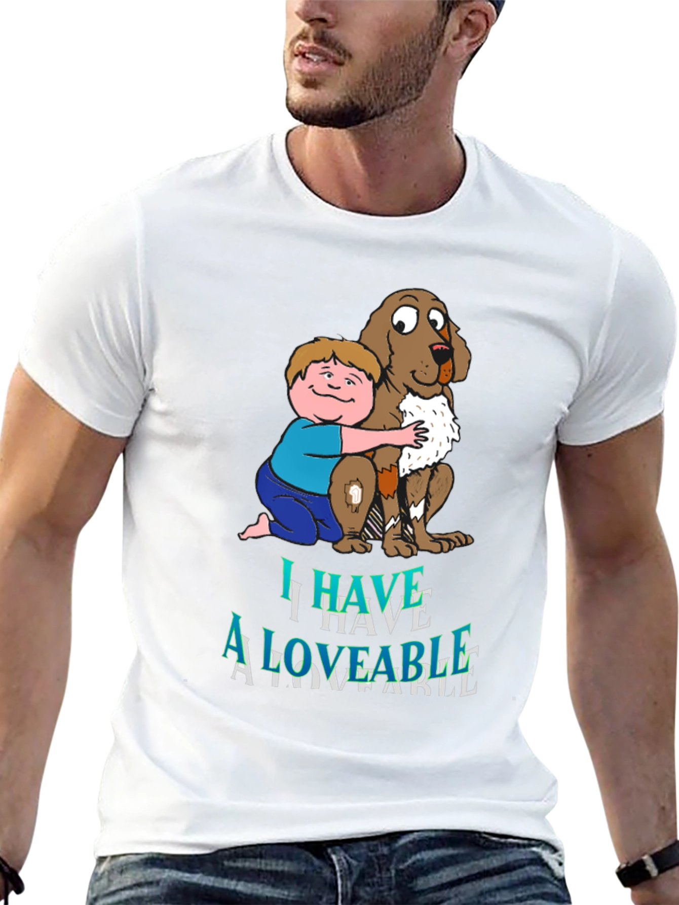 Boy & Dog A Loveable Graphic T-Shirt