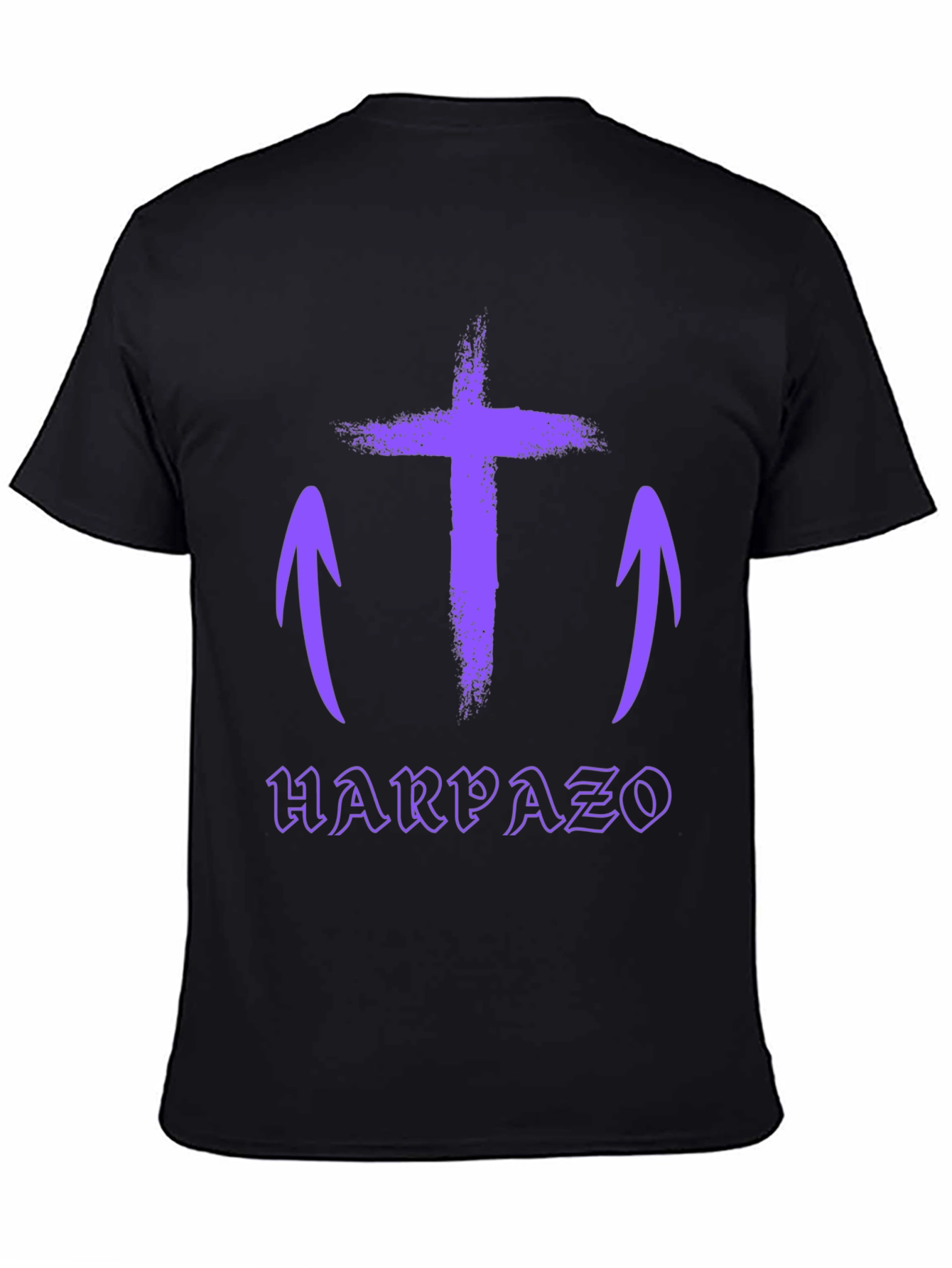 Grunge Cross Graphic Tee - Harpaso Black T-Shirt