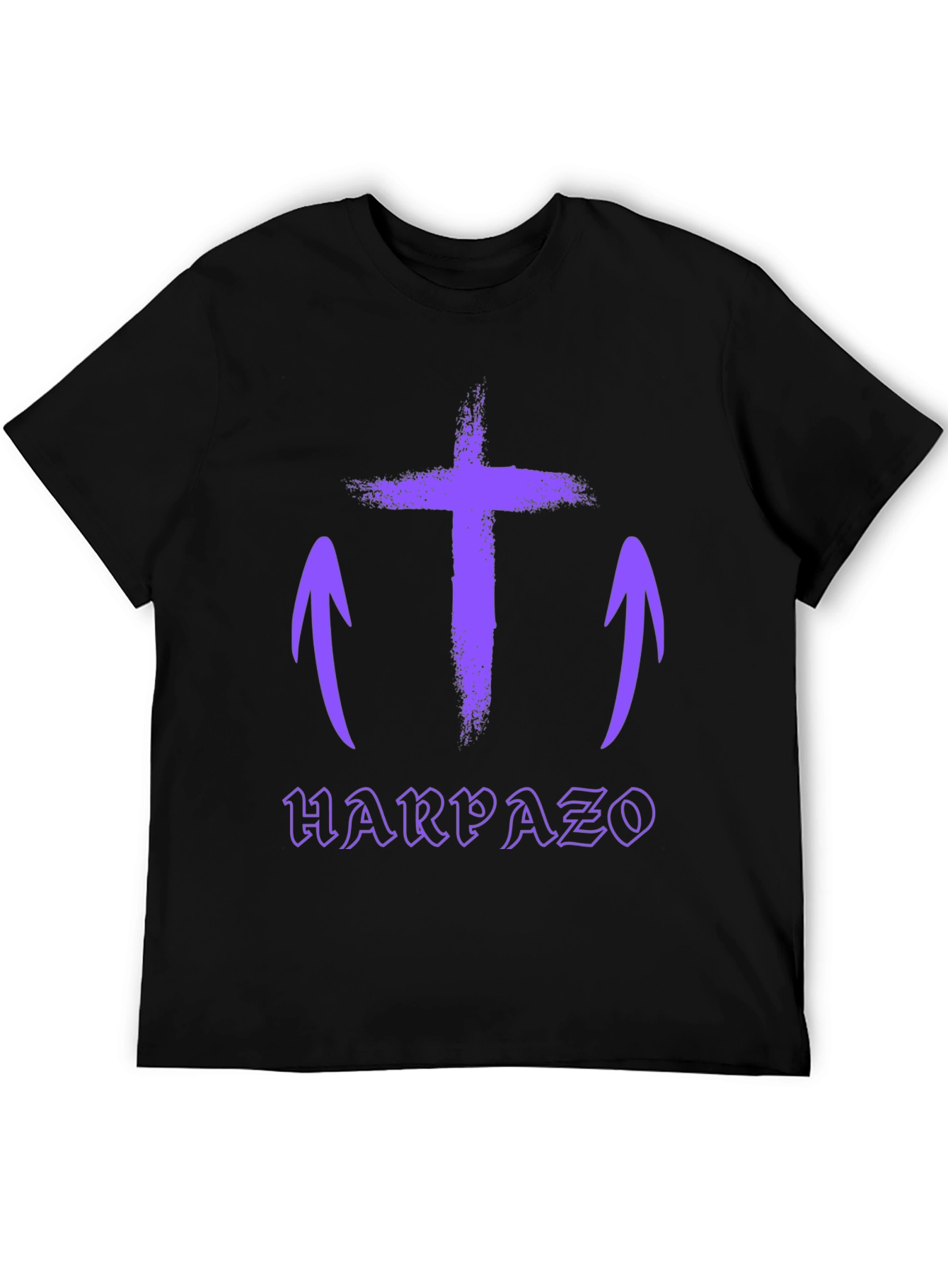 Grunge Cross Graphic Tee - Harpaso Black T-Shirt