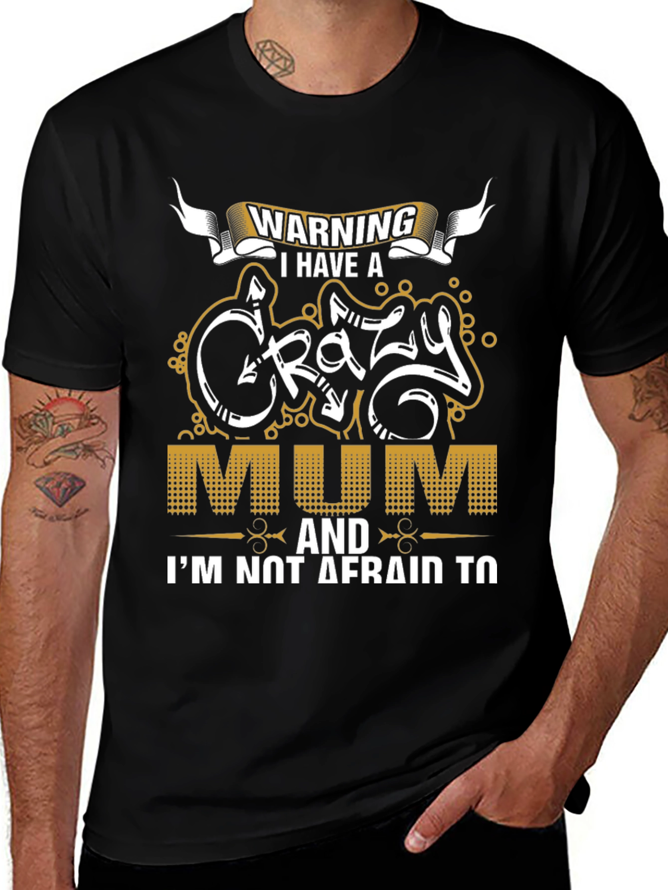 Warning Crazy Mum Graphic Tee