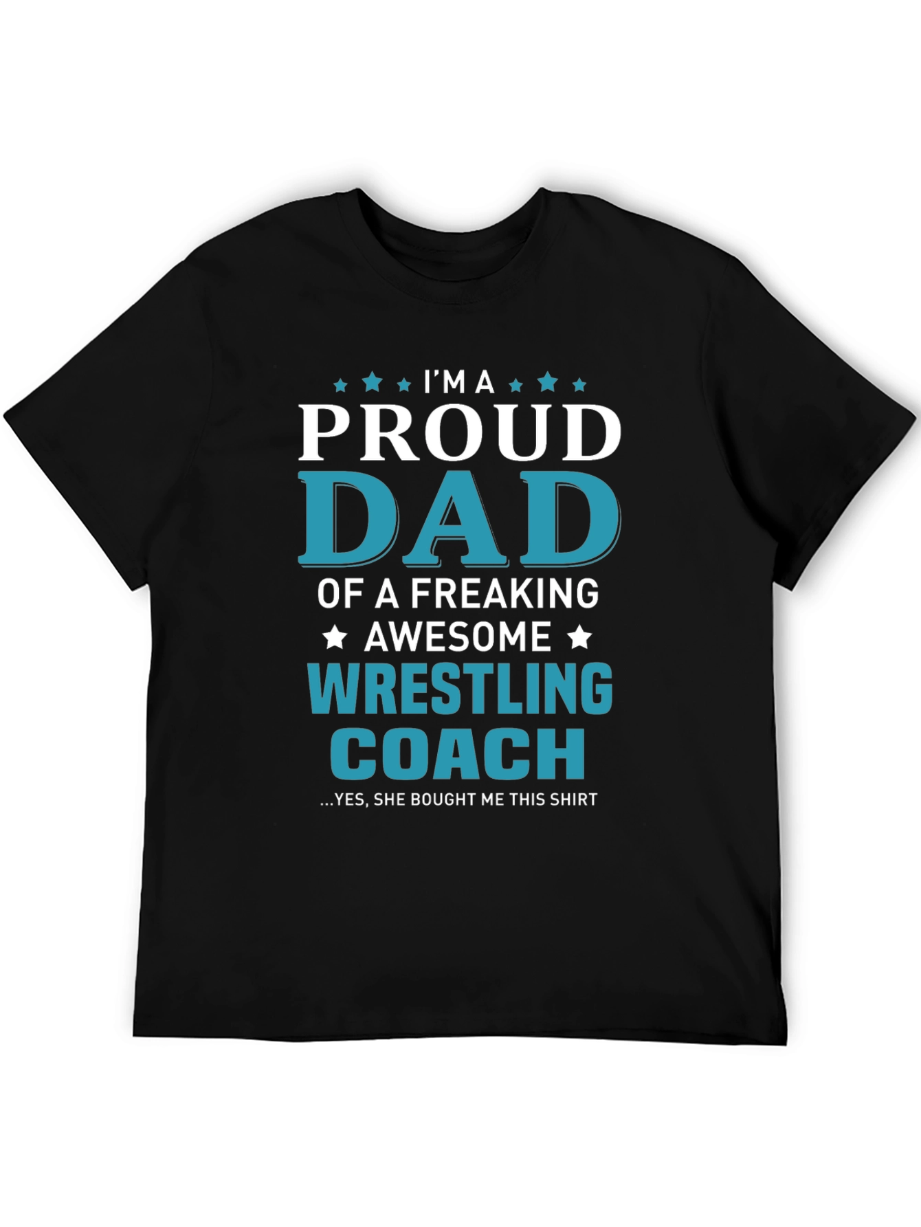 Proud Dad Wrestling Coach Graphic T-Shirt