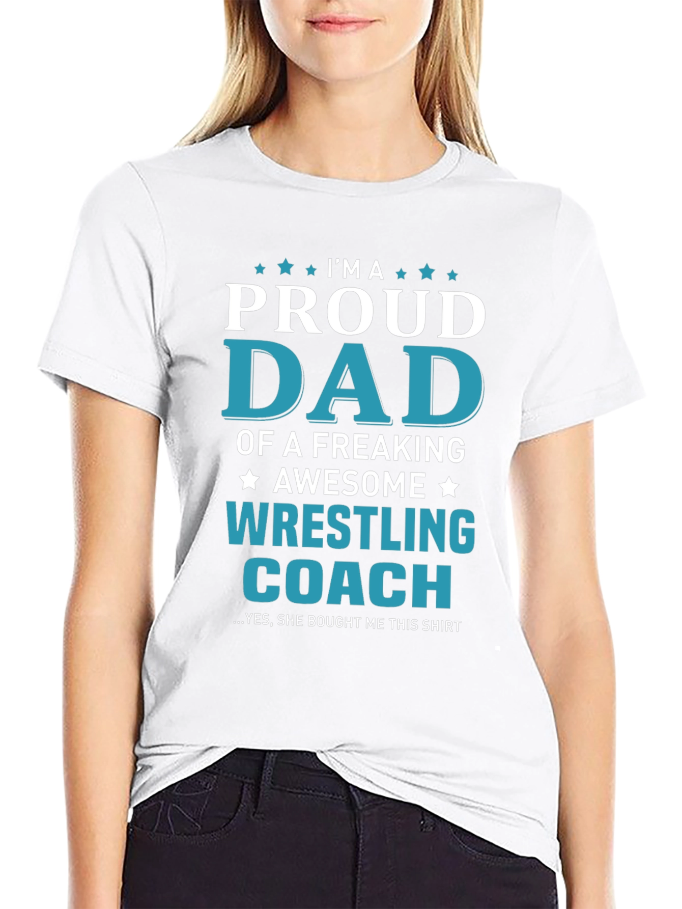 Proud Dad Wrestling Coach Graphic T-Shirt