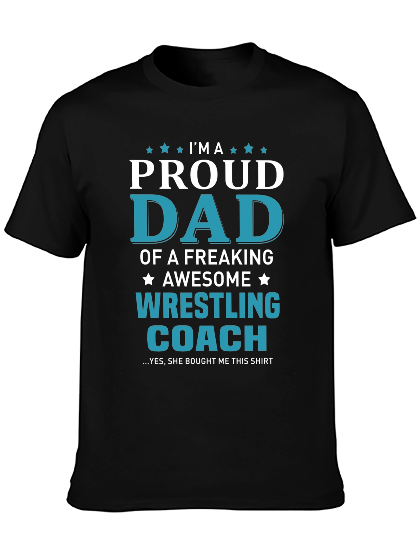 Proud Dad Wrestling Coach Graphic T-Shirt