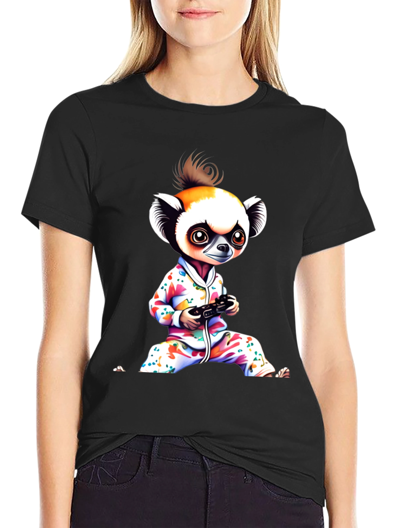 Gamer Lemur Graphic Tee