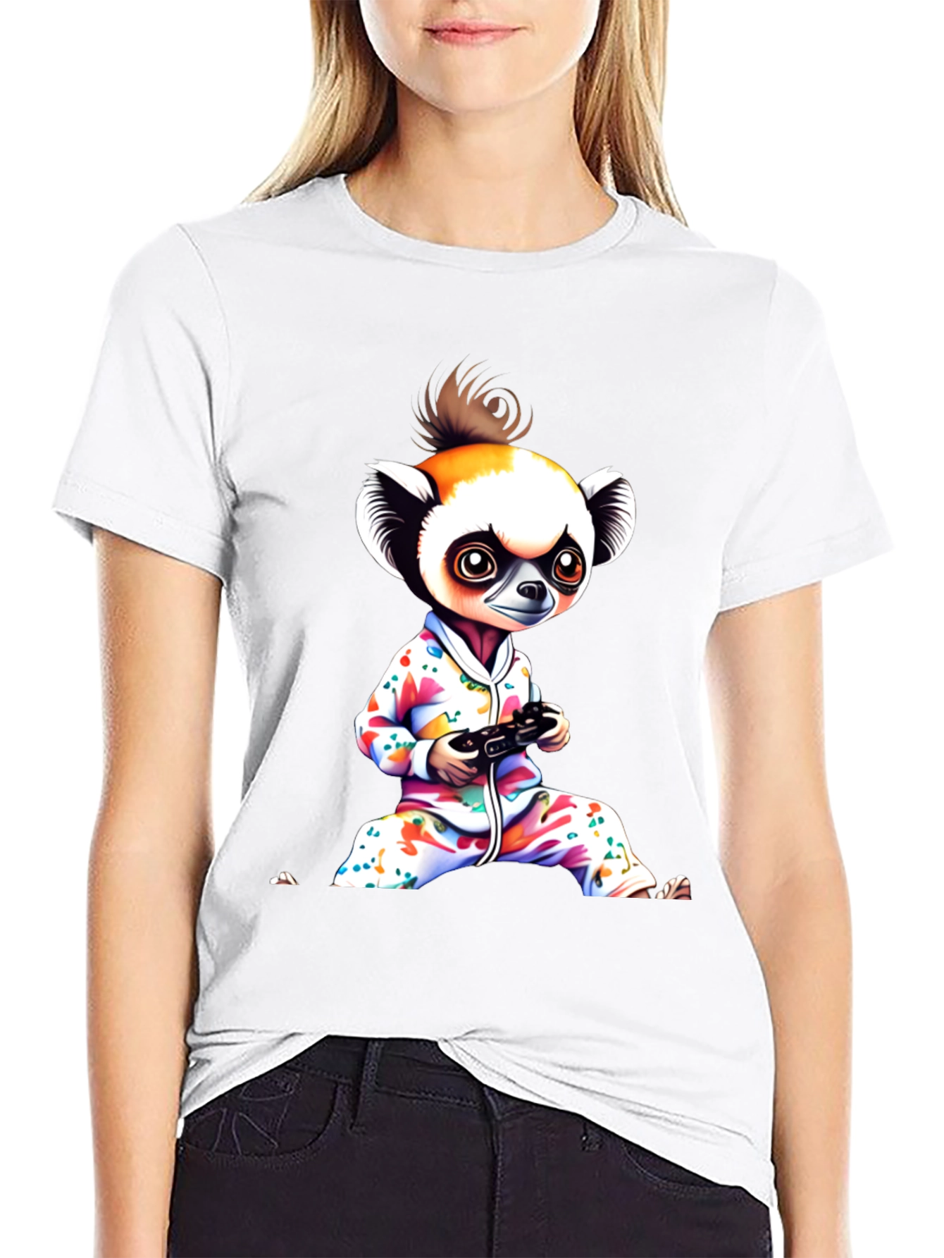Gamer Lemur Graphic Tee