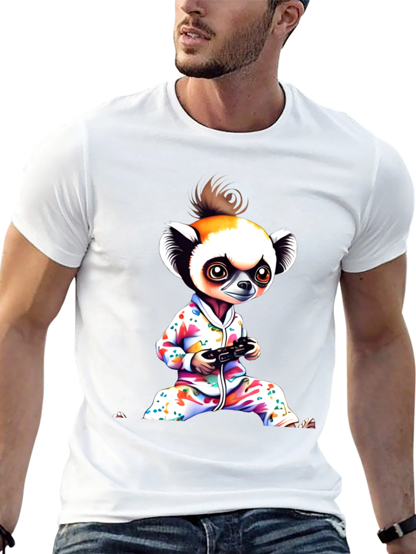 Gamer Lemur Graphic Tee