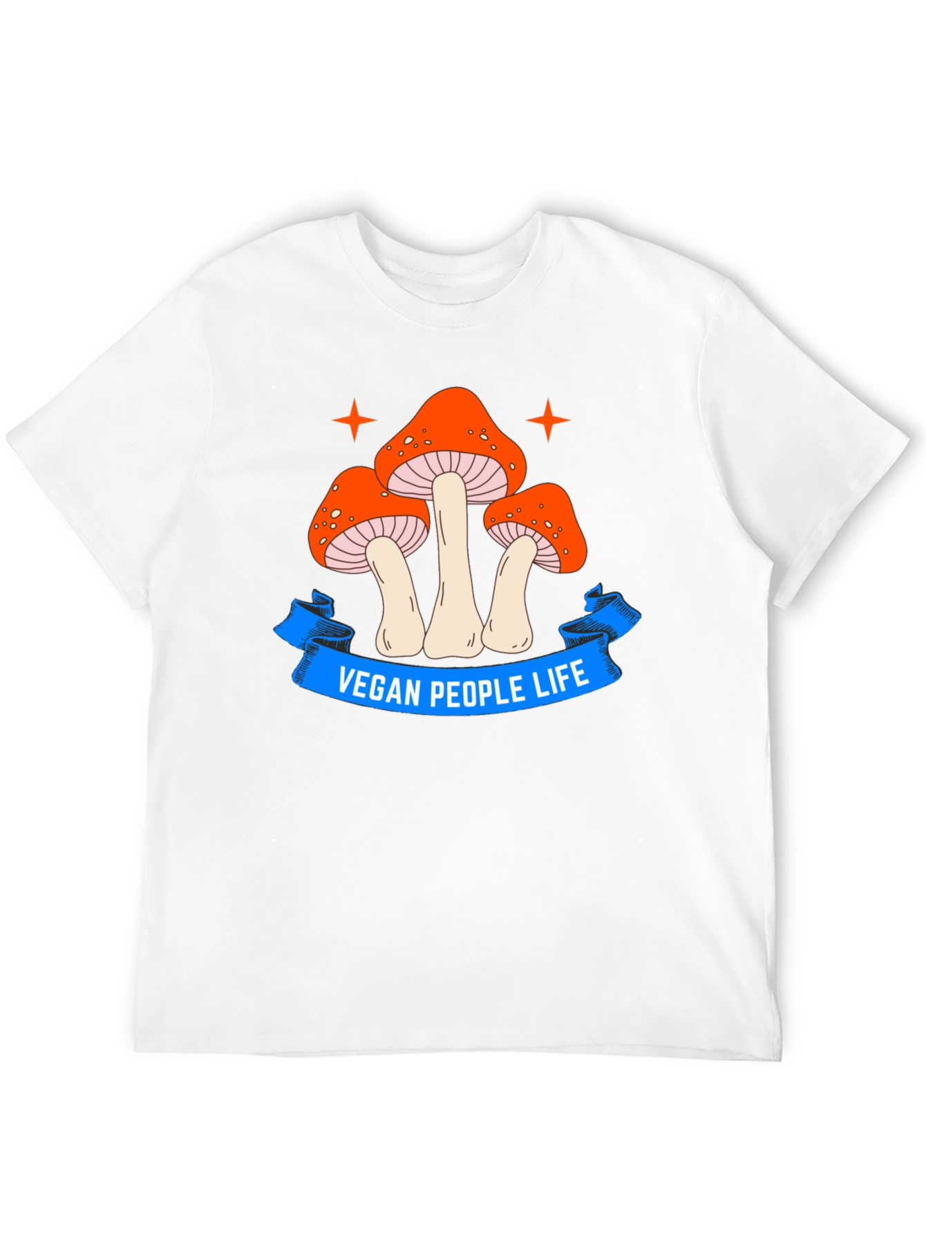 Vegan Life Mushroom Graphic T-Shirt