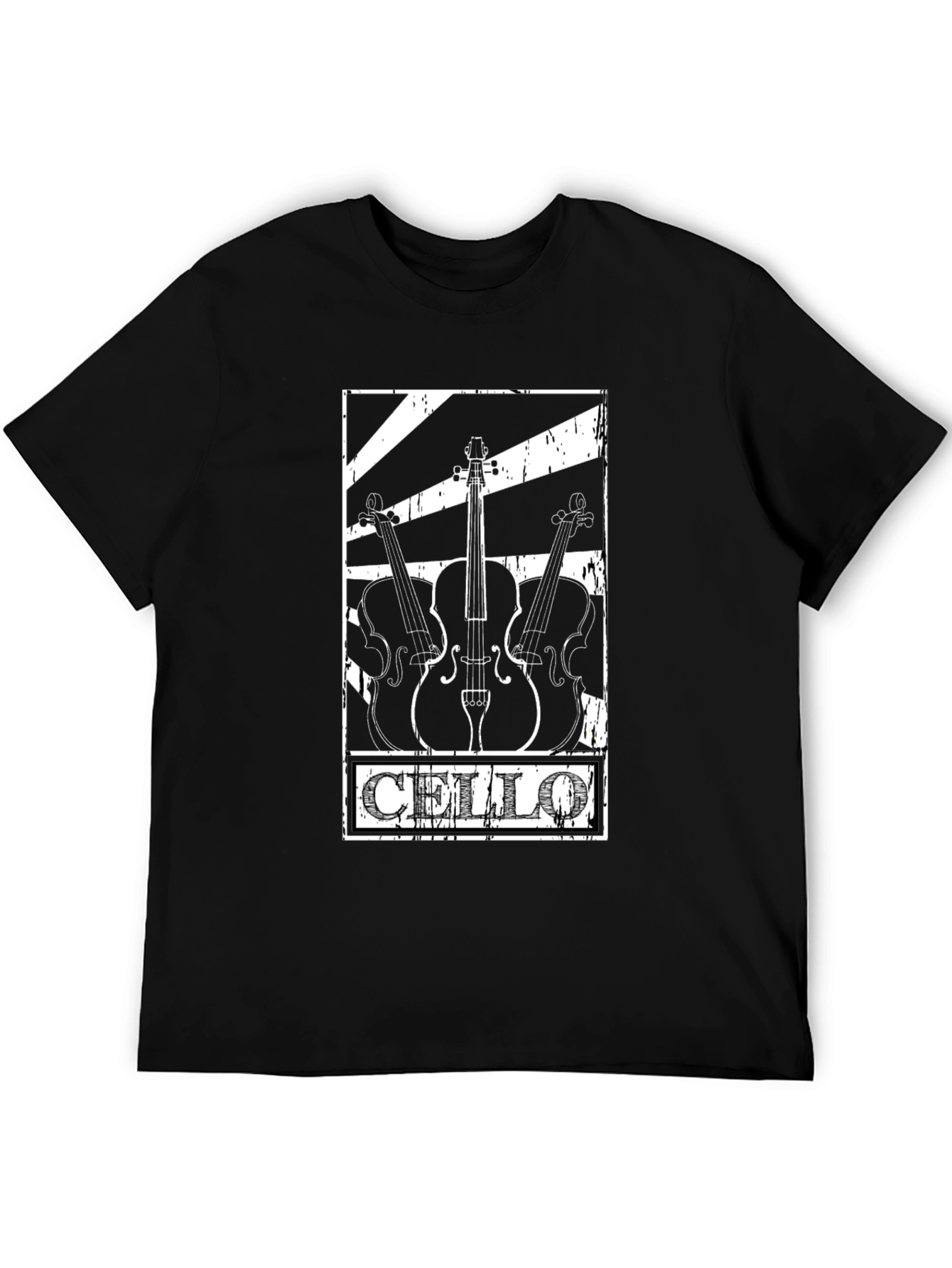 Cello Music T-Shirt Black Graphic Tee